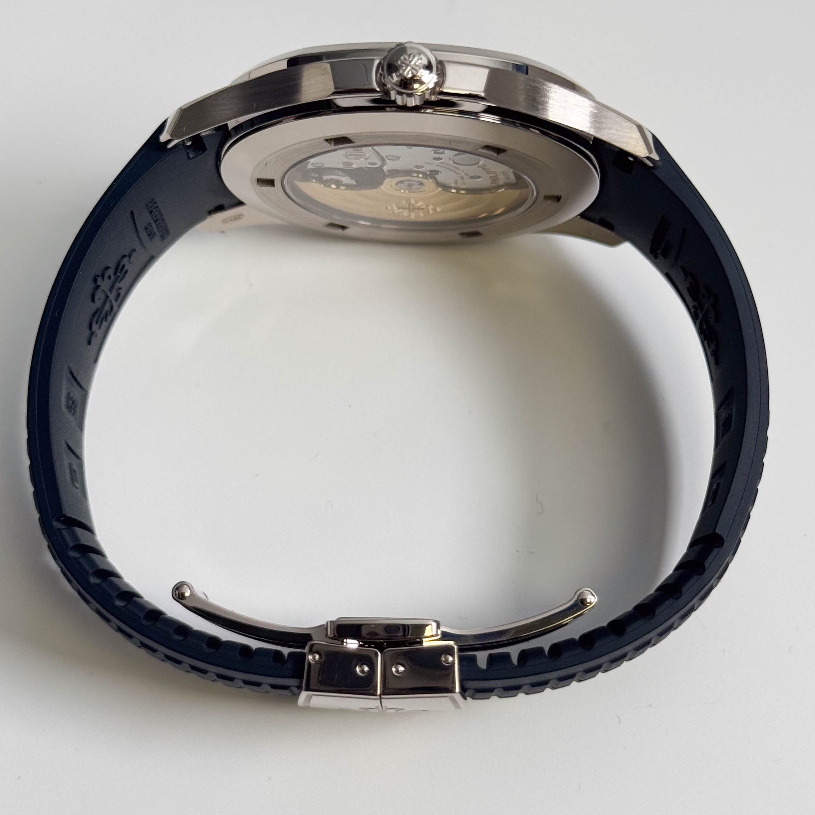 Patek Philippe Aquanaut 42mm Blue Dial Watch Ref# 5168G-001 - Happy Jewelers Fine Jewelry Lifetime Warranty
