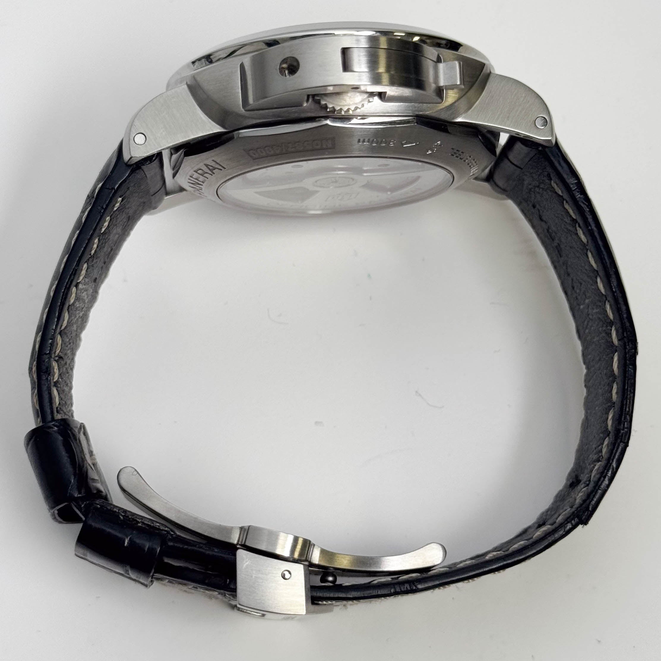 Panerai Luminor Stainless Steel 44mm Black Dial Watch Ref# PAM00312 - Happy Jewelers Fine Jewelry Lifetime Warranty
