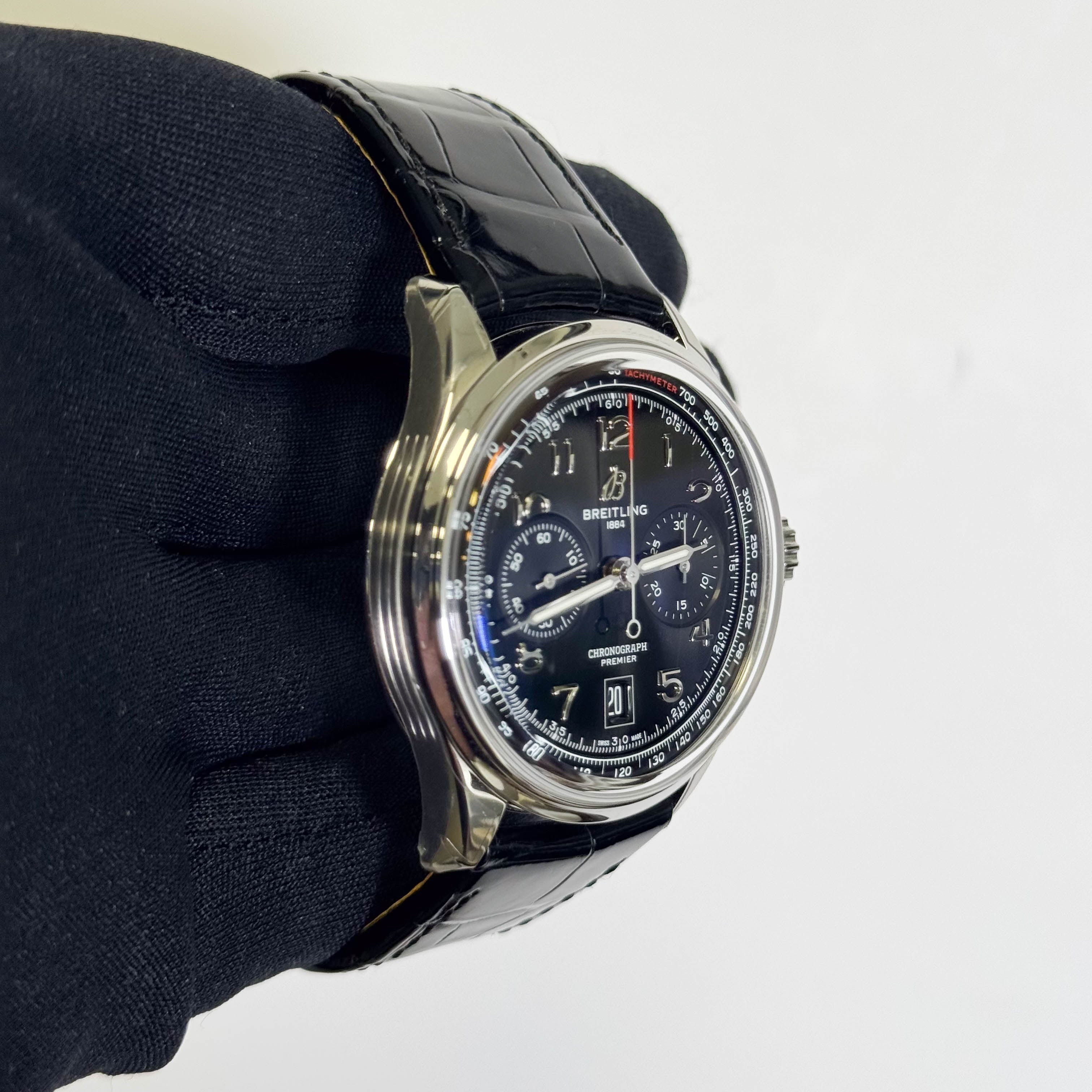 Breitling Premier B01 Chronograph 42mm Black Dial Watch Ref# AB0145221B1P2