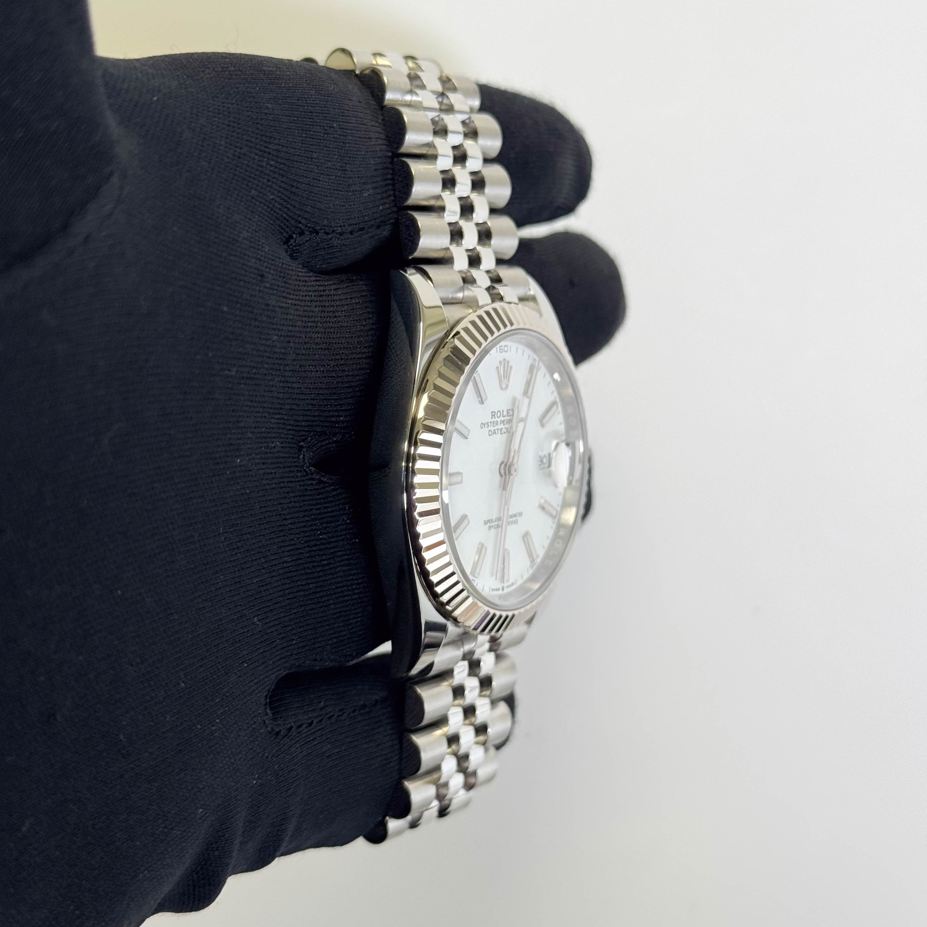 Rolex Datejust 41mm White Dial Watch Ref# 126334 - Happy Jewelers Fine Jewelry Lifetime Warranty