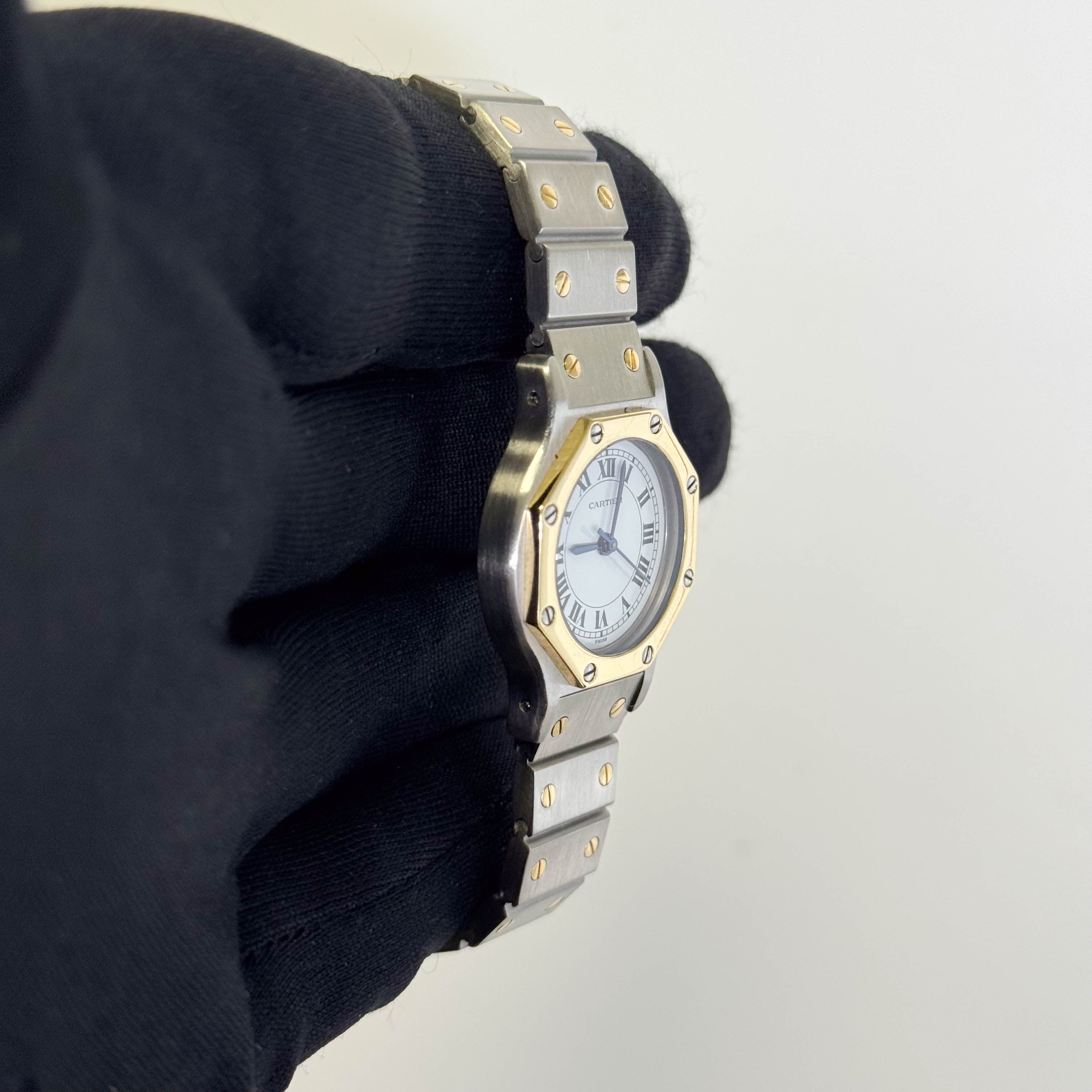 Cartier Santos 25mm White Dial Watch Ref# 0907 - Happy Jewelers Fine Jewelry Lifetime Warranty