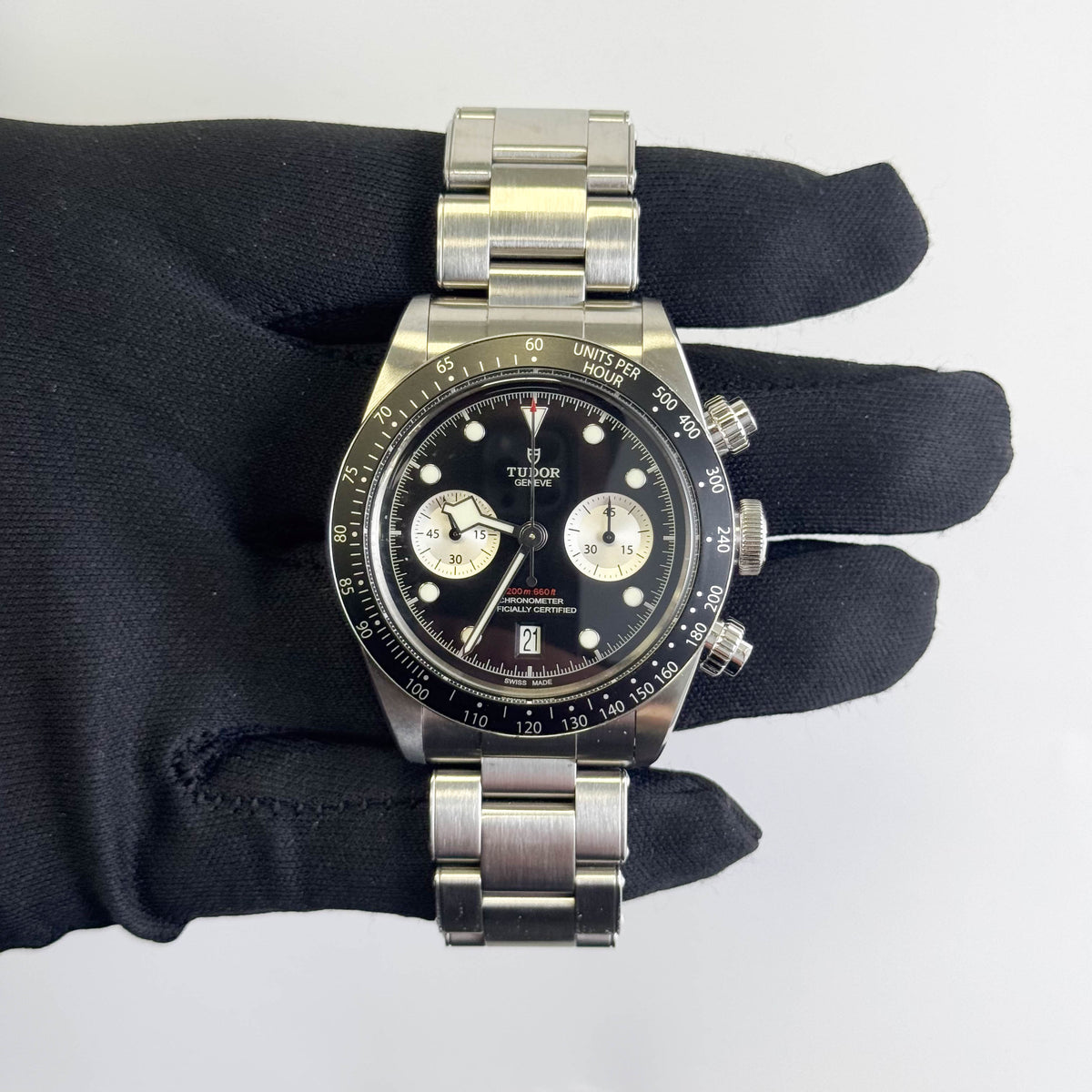 Tudor Black Bay Chrono 41mm Black Chronograph Dial Watch Ref# 79360N