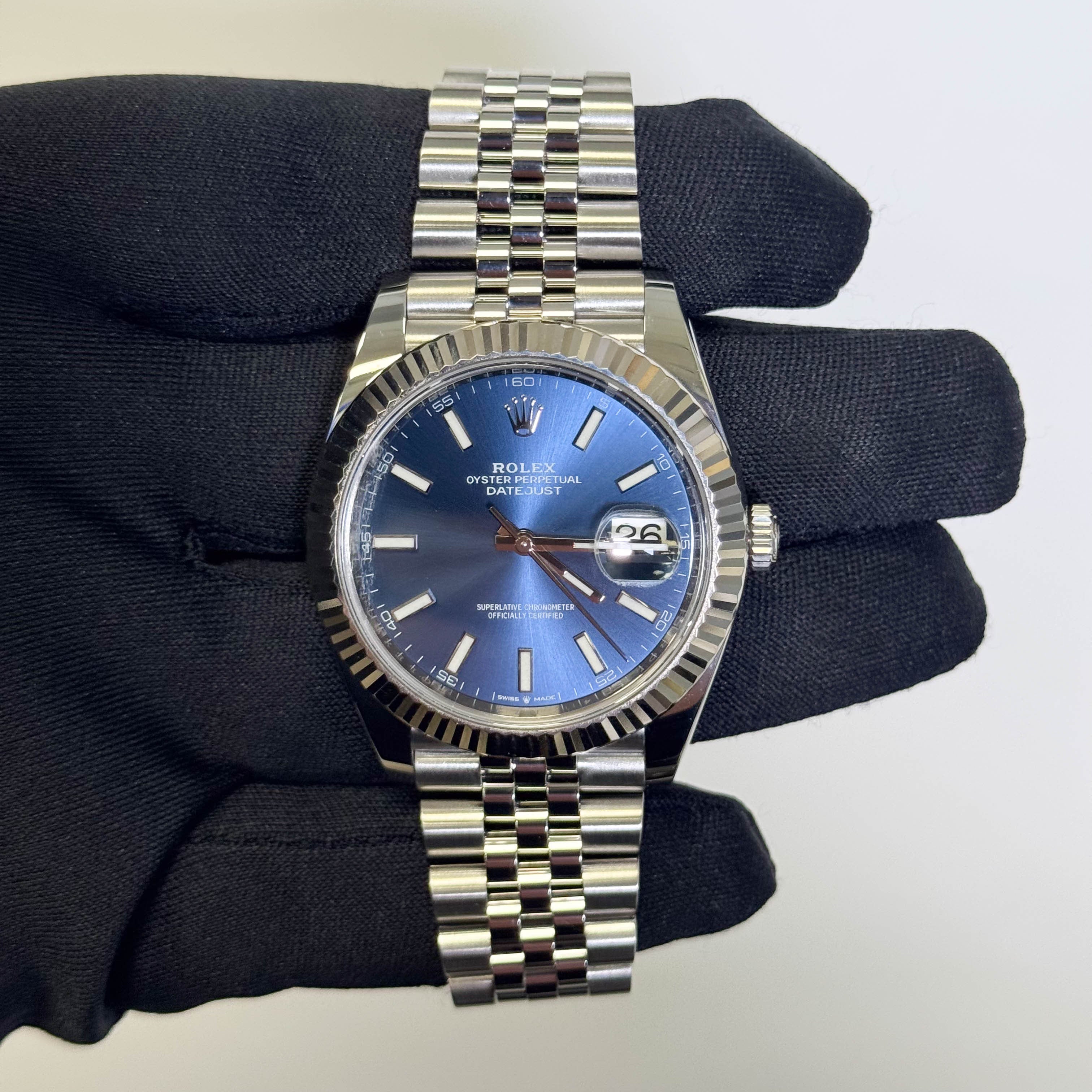 Rolex Datejust 41mm Blue Dial Watch Ref# 126334 - Happy Jewelers Fine Jewelry Lifetime Warranty