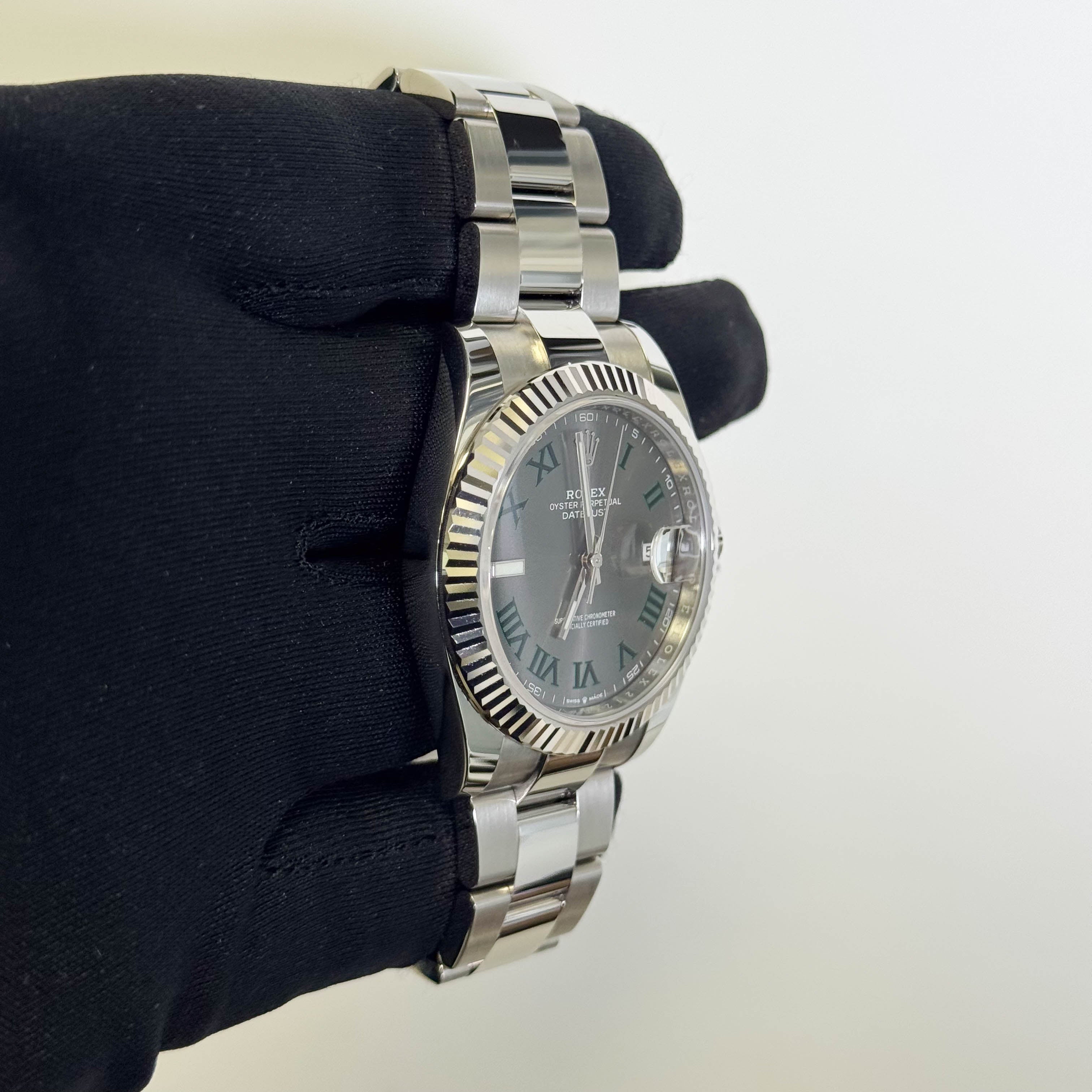 Rolex Datejust 41mm Wimbledon Dial Watch Ref# 126334 - Happy Jewelers Fine Jewelry Lifetime Warranty