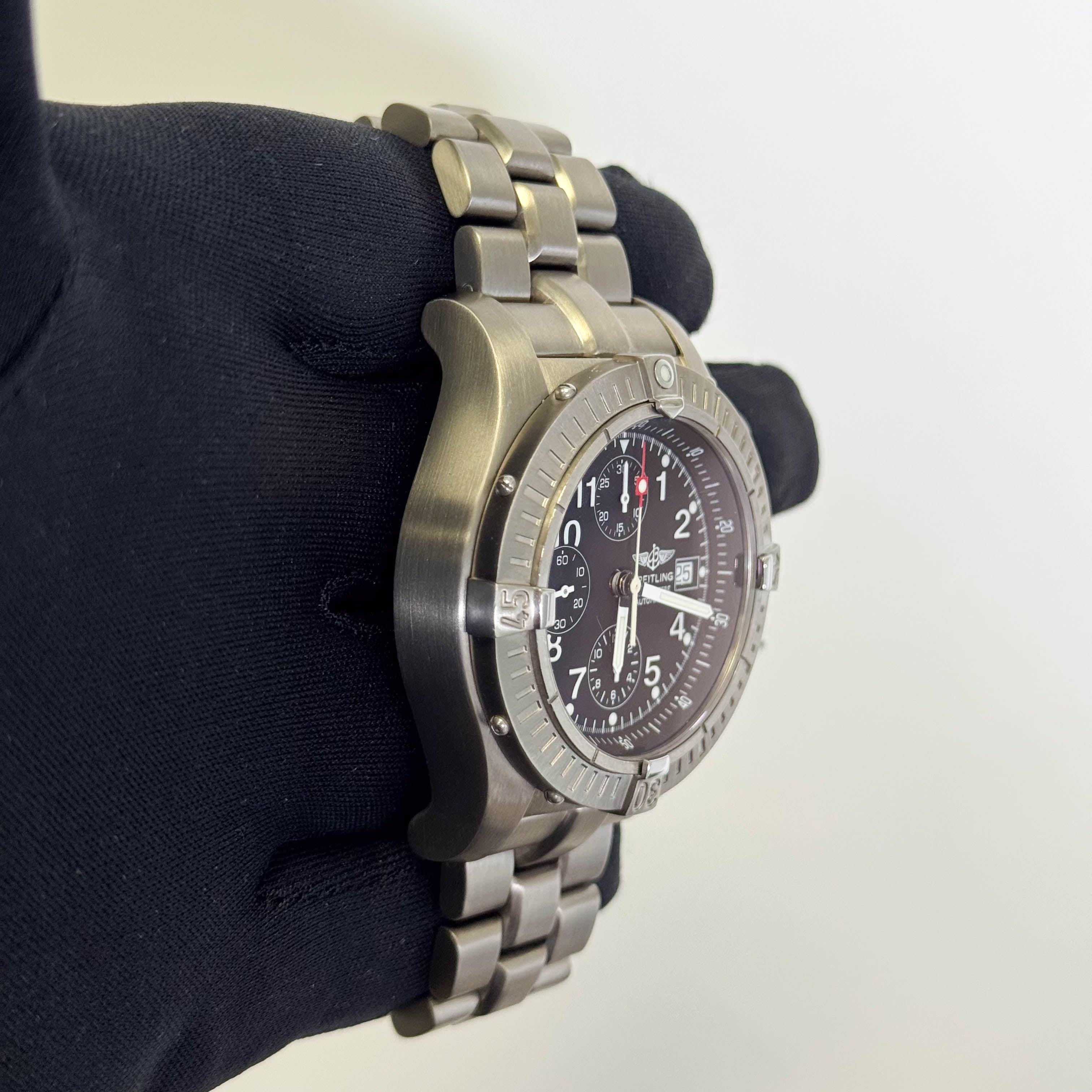 Breiting Avenger 44mm Black Dial Watch Ref# E13360 - Happy Jewelers Fine Jewelry Lifetime Warranty