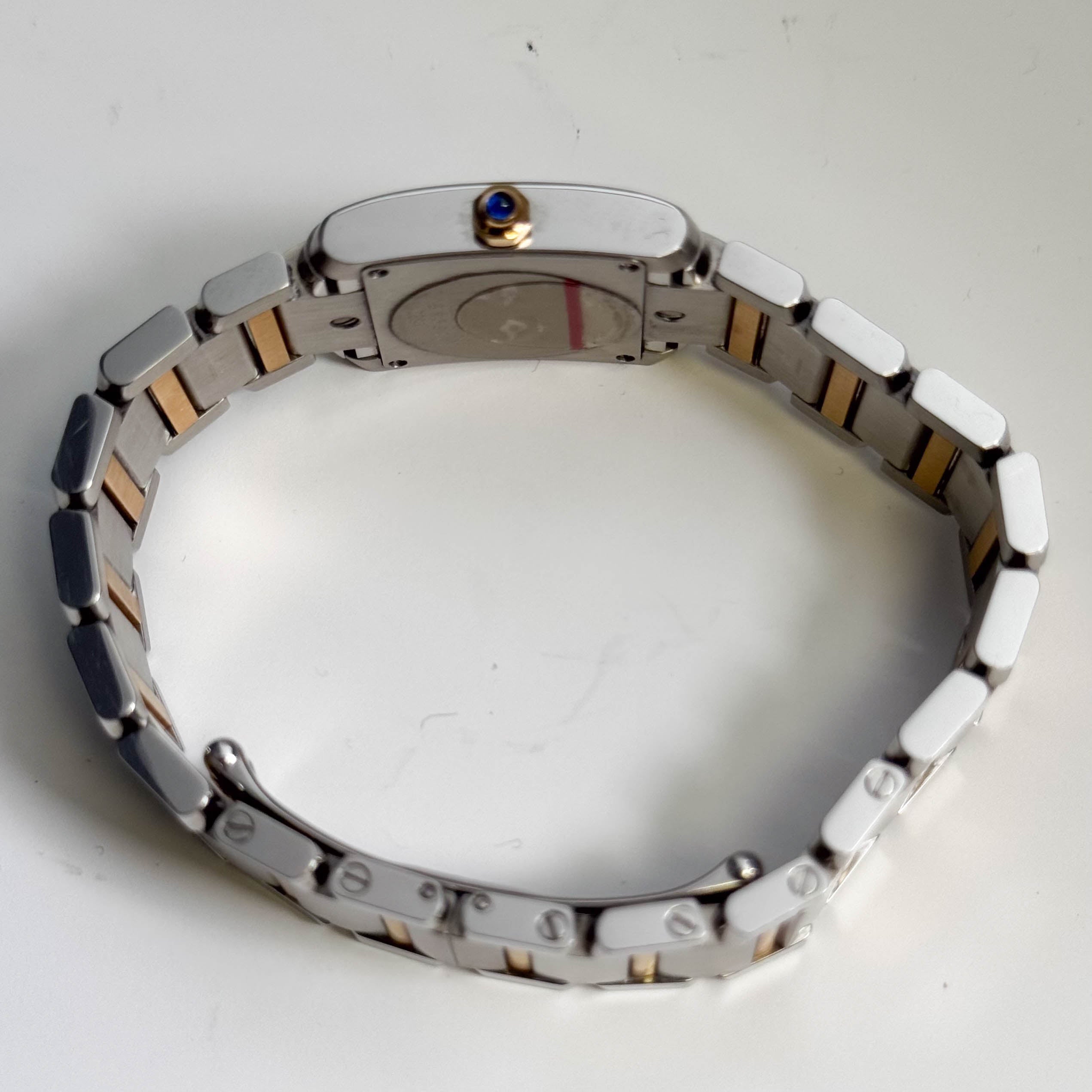 Cartier Tank 20mm Pink Dial Watch Ref# W51027Q4