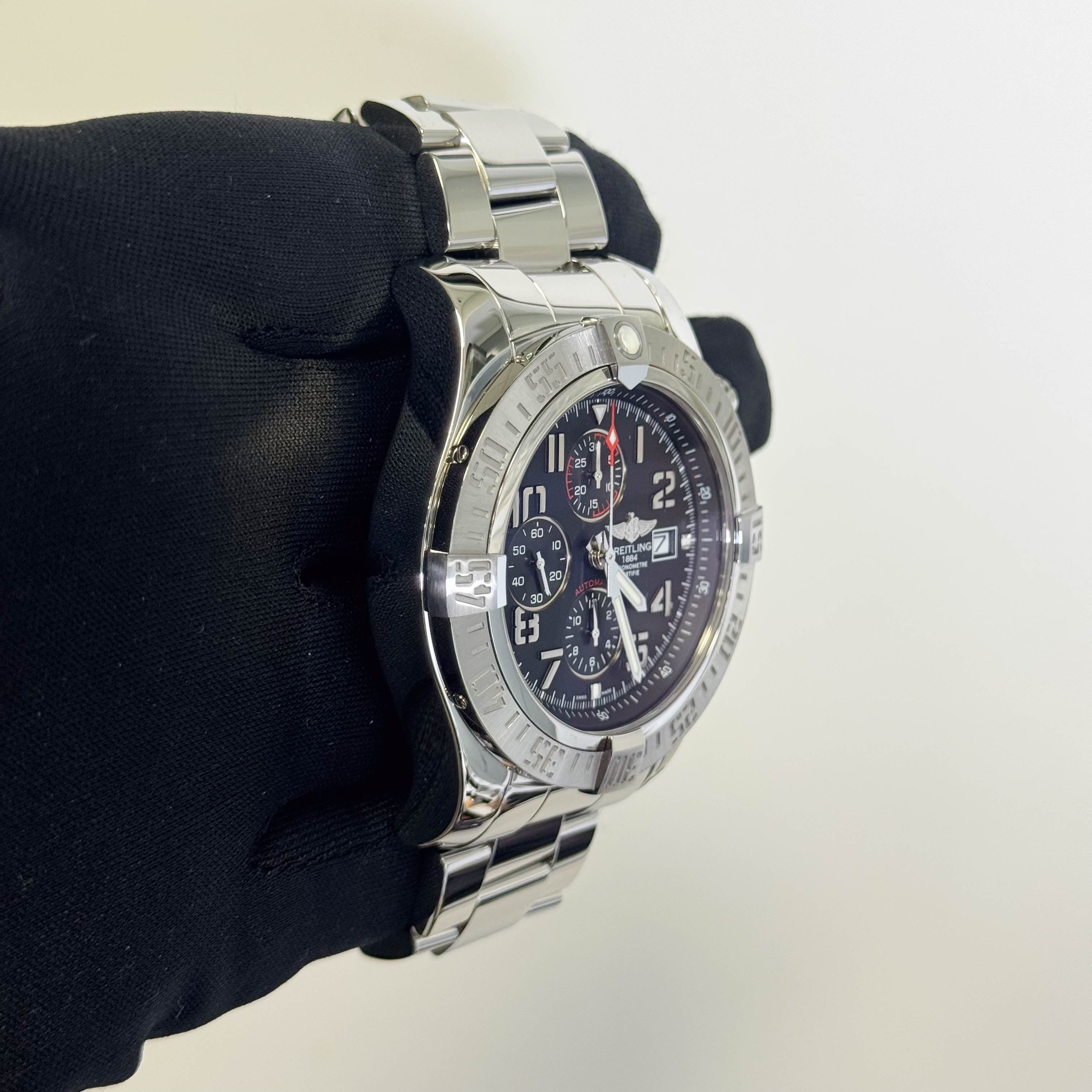 Breitling Super Avenger II 48mm Black Dial Watch Ref# A13371 - Happy Jewelers Fine Jewelry Lifetime Warranty