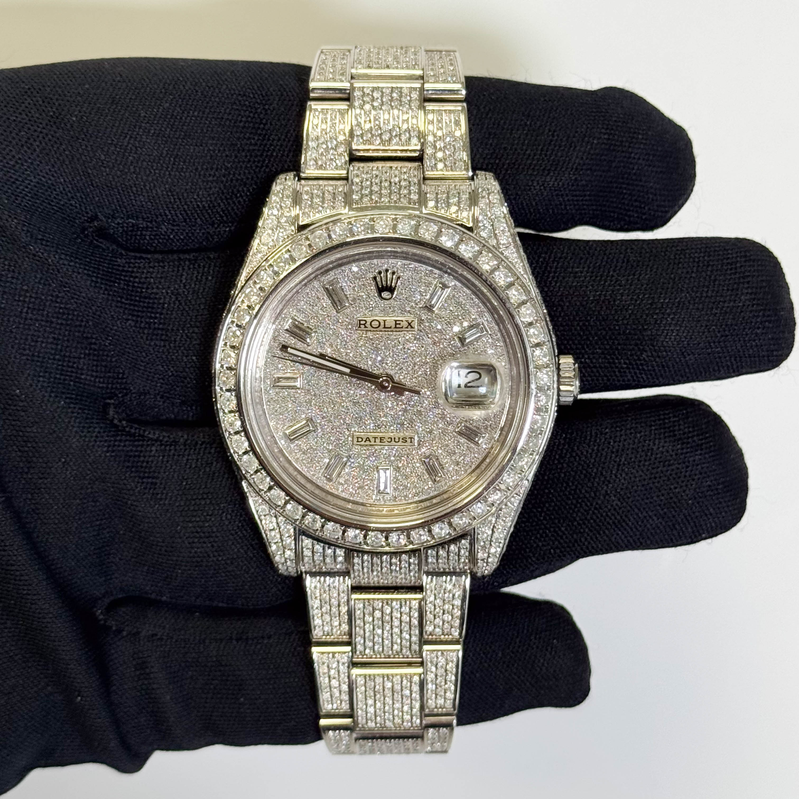 Rolex Datejust 41mm Pave Dial Watch Ref# 116300