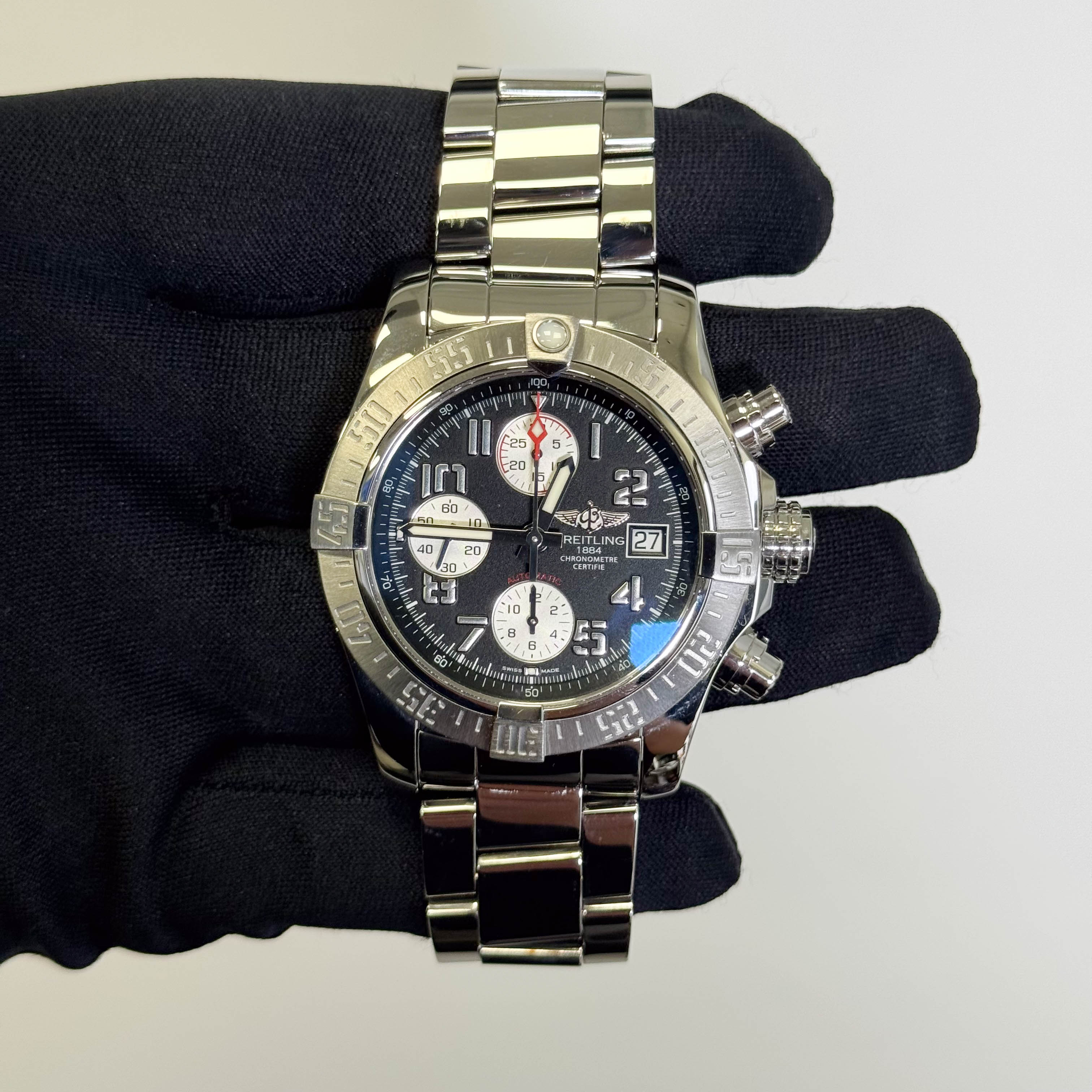 Breitling Avenger II 43mm Black Dial Watch Ref# A13381111B2A1