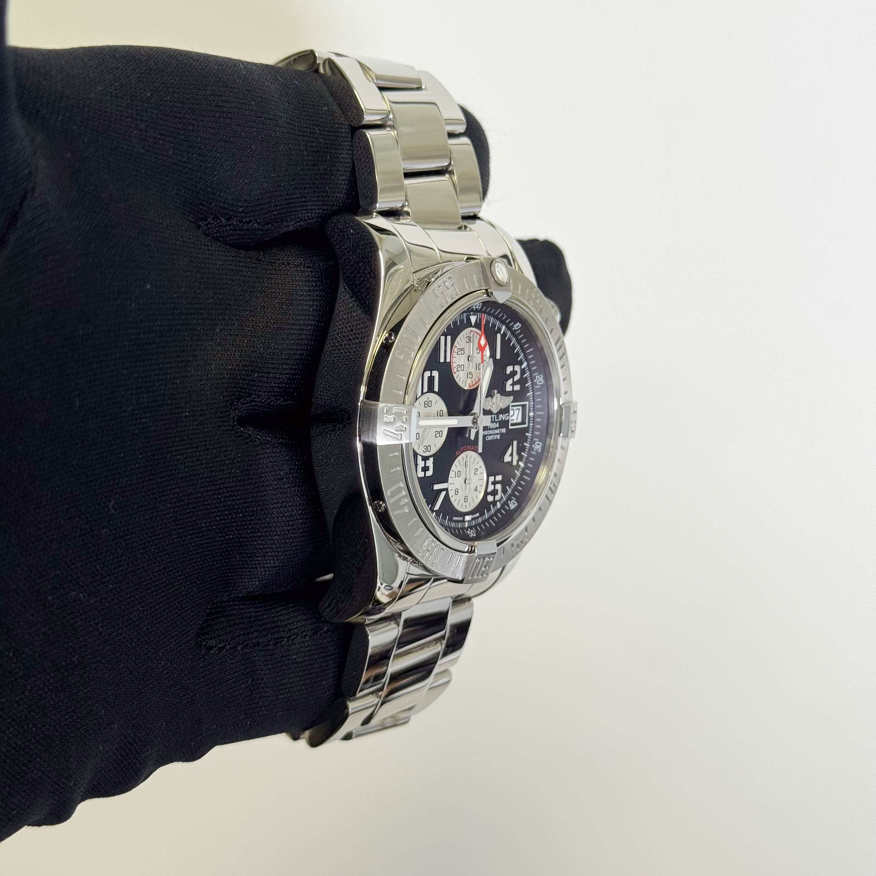 Breitling Avenger II 43mm Black Dial Watch Ref# A13381111B2A1