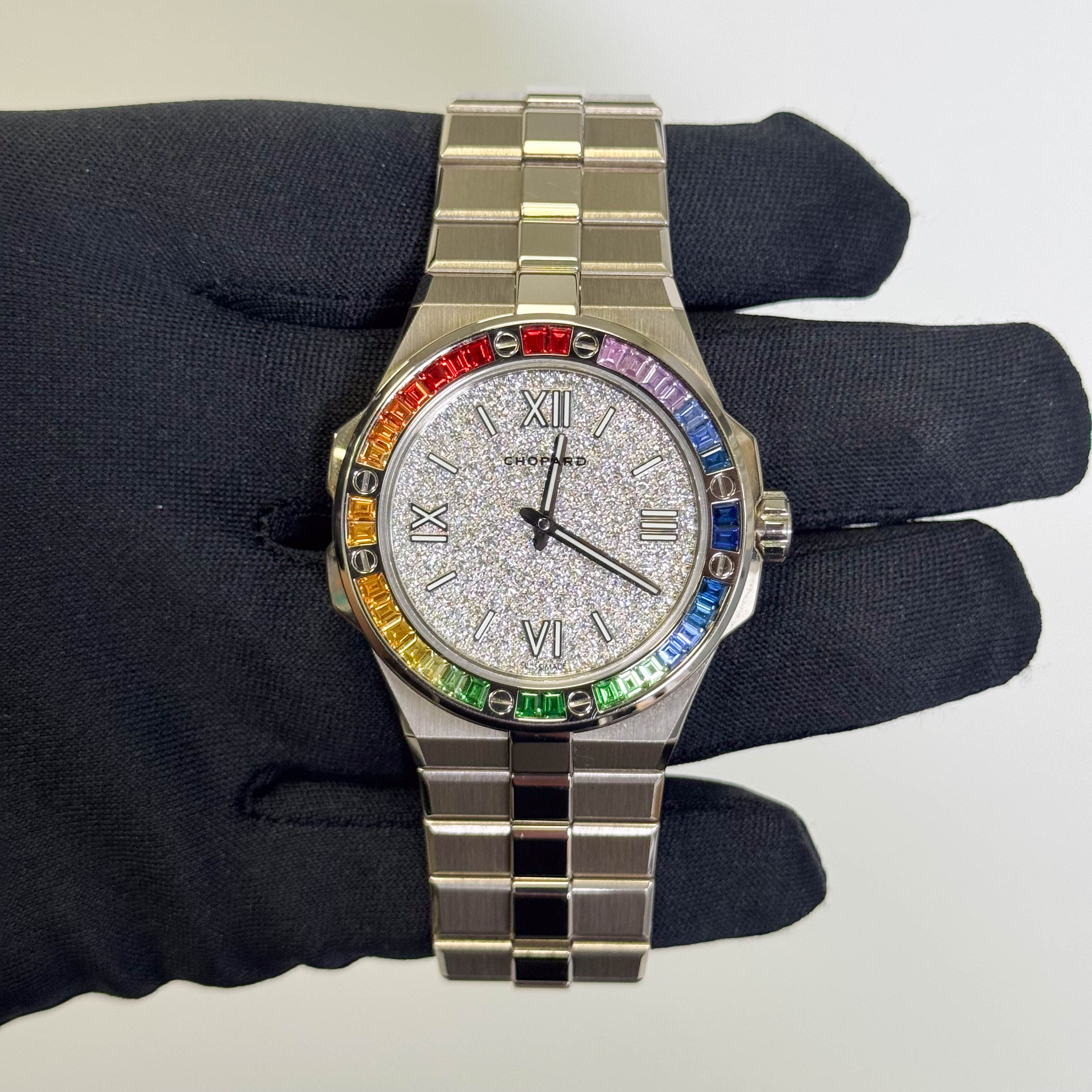 Chopard Alpine Eagle 41mm Pave Diamond Dial Watch Ref# 295363-1006