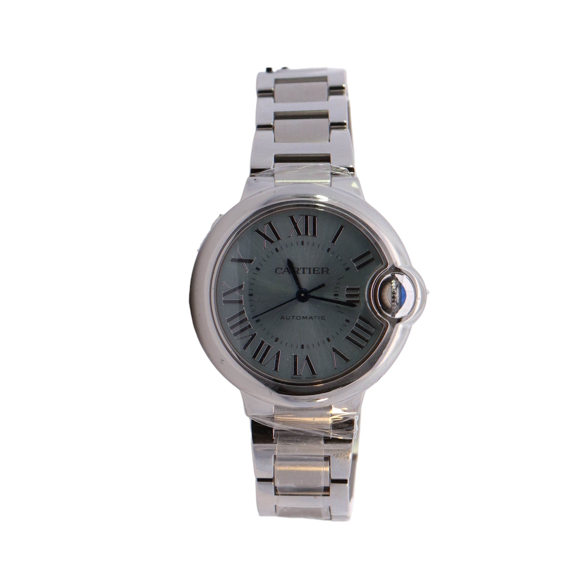 Cartier Ballon Bleu Stainless Steel 33mm Light Blue Roman Dial Watch Reference #: WSBB0062 - Happy Jewelers Fine Jewelry Lifetime Warranty