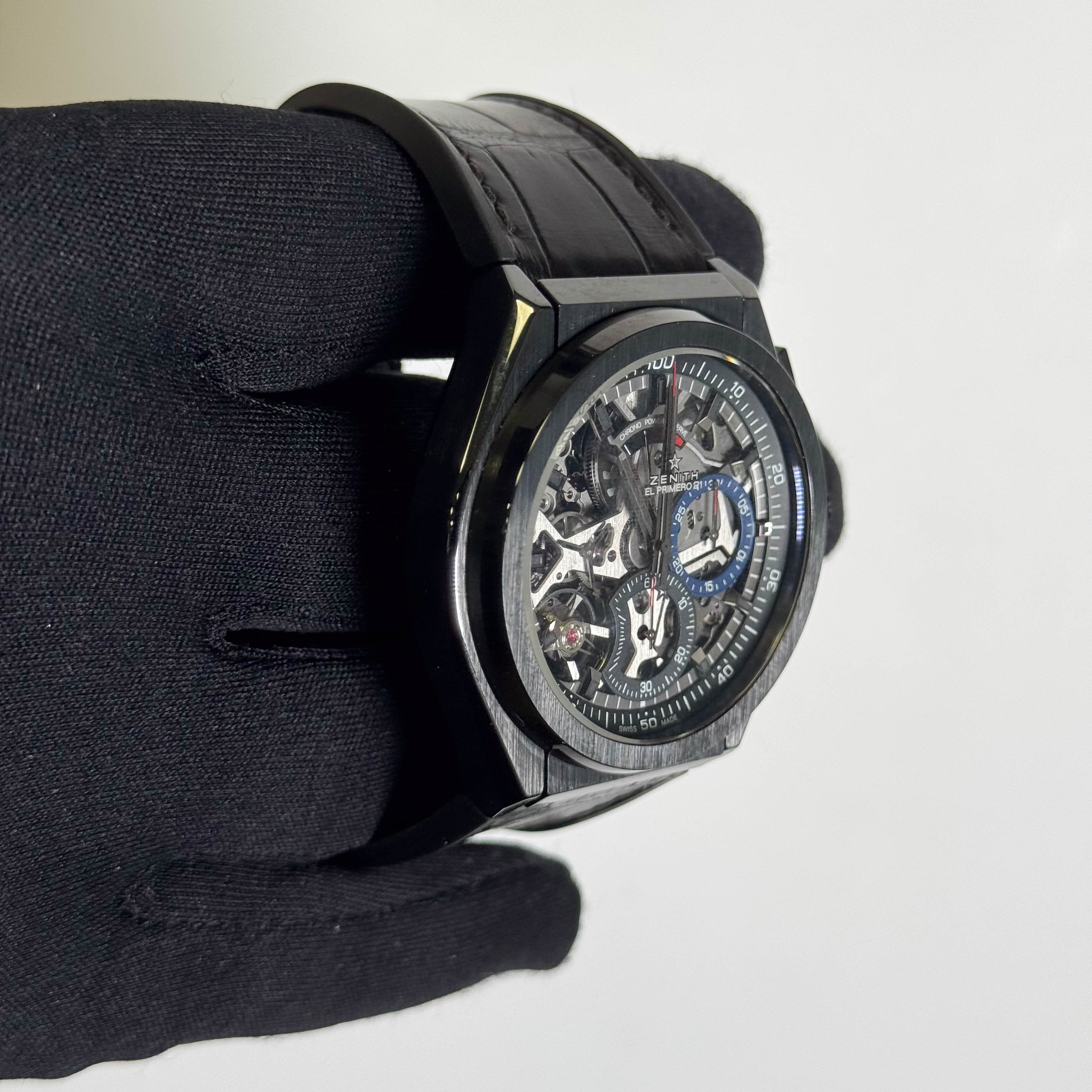 Zenith El Primero 21 44mm Skeleton Dial Watch Ref# 49.9000.9004/78.R582 - Happy Jewelers Fine Jewelry Lifetime Warranty