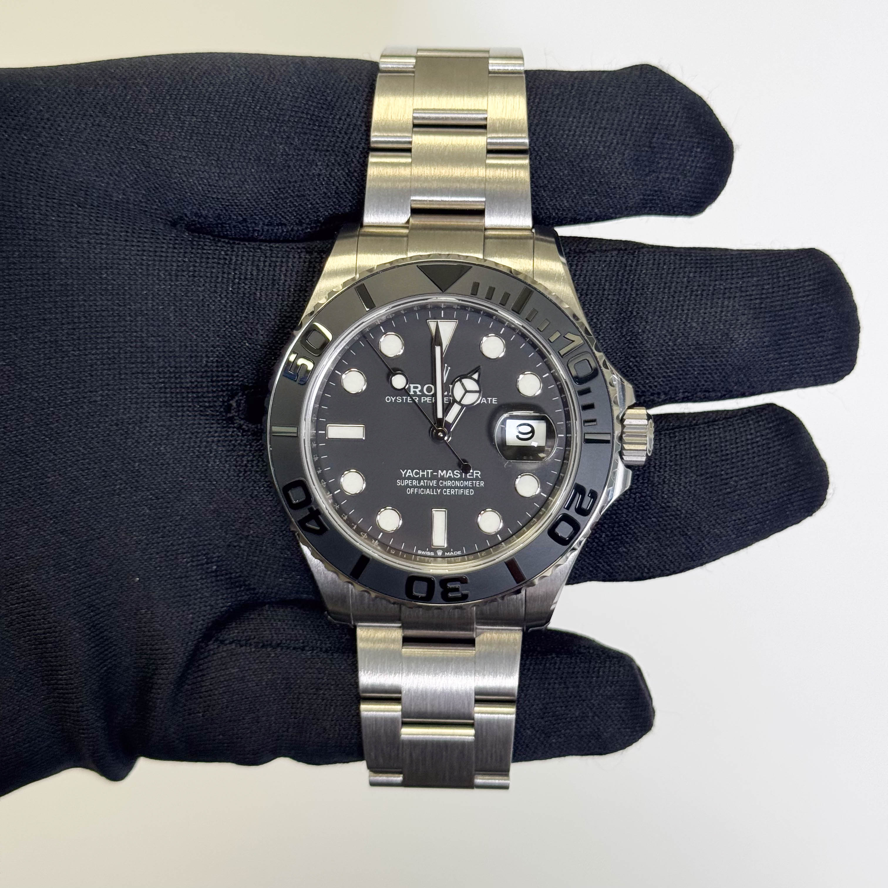 Rolex Yacht-Master 42mm Black Dial Watch Ref# 226627 - Happy Jewelers Fine Jewelry Lifetime Warranty