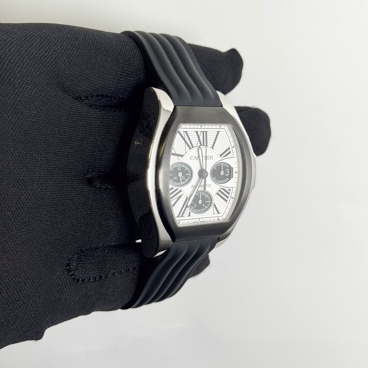 Cartier Roadster 42mm White & Black Dial Watch Ref# W6206020