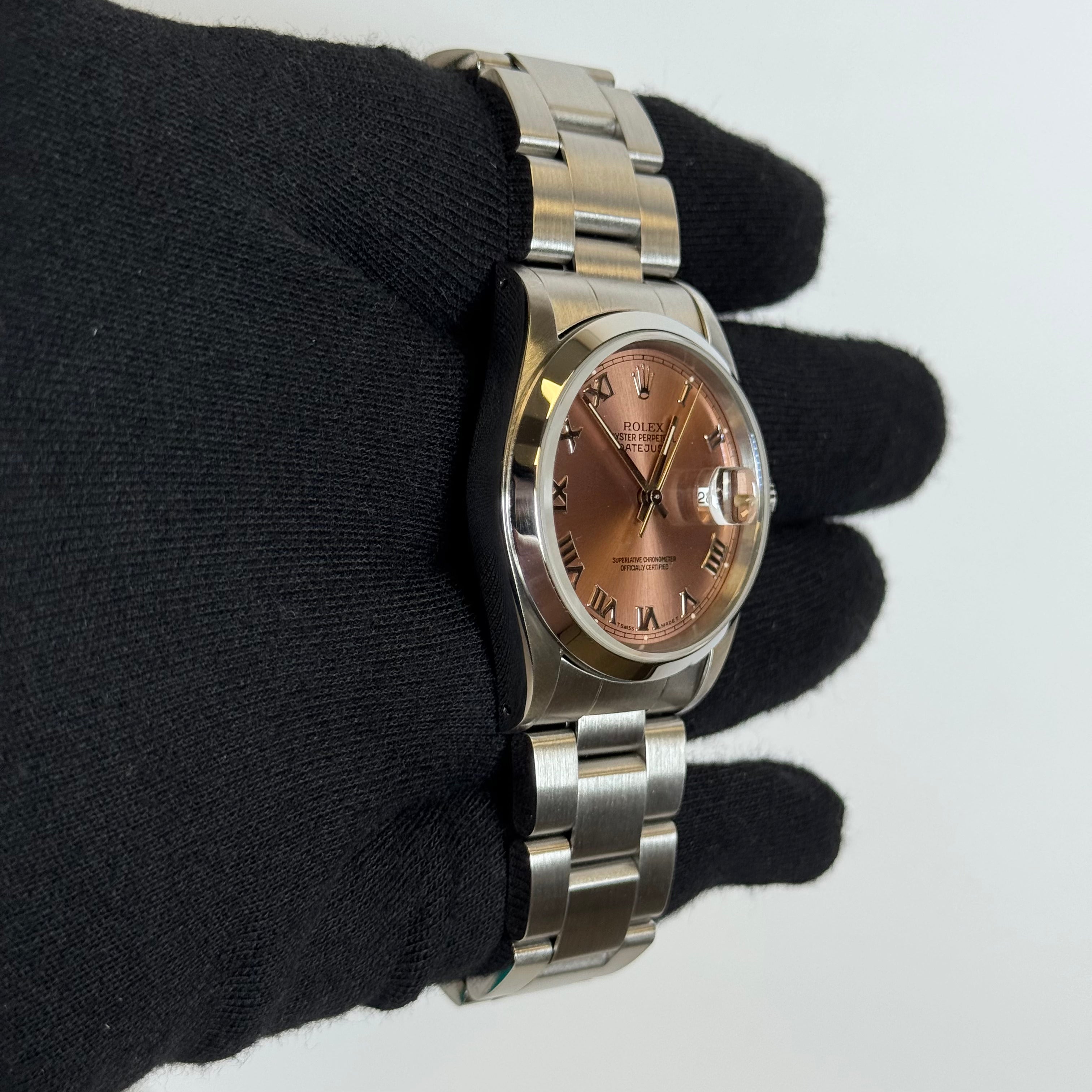 Rolex Datejust 36mm Salmon Dial Watch Ref# 16200 - Happy Jewelers Fine Jewelry Lifetime Warranty