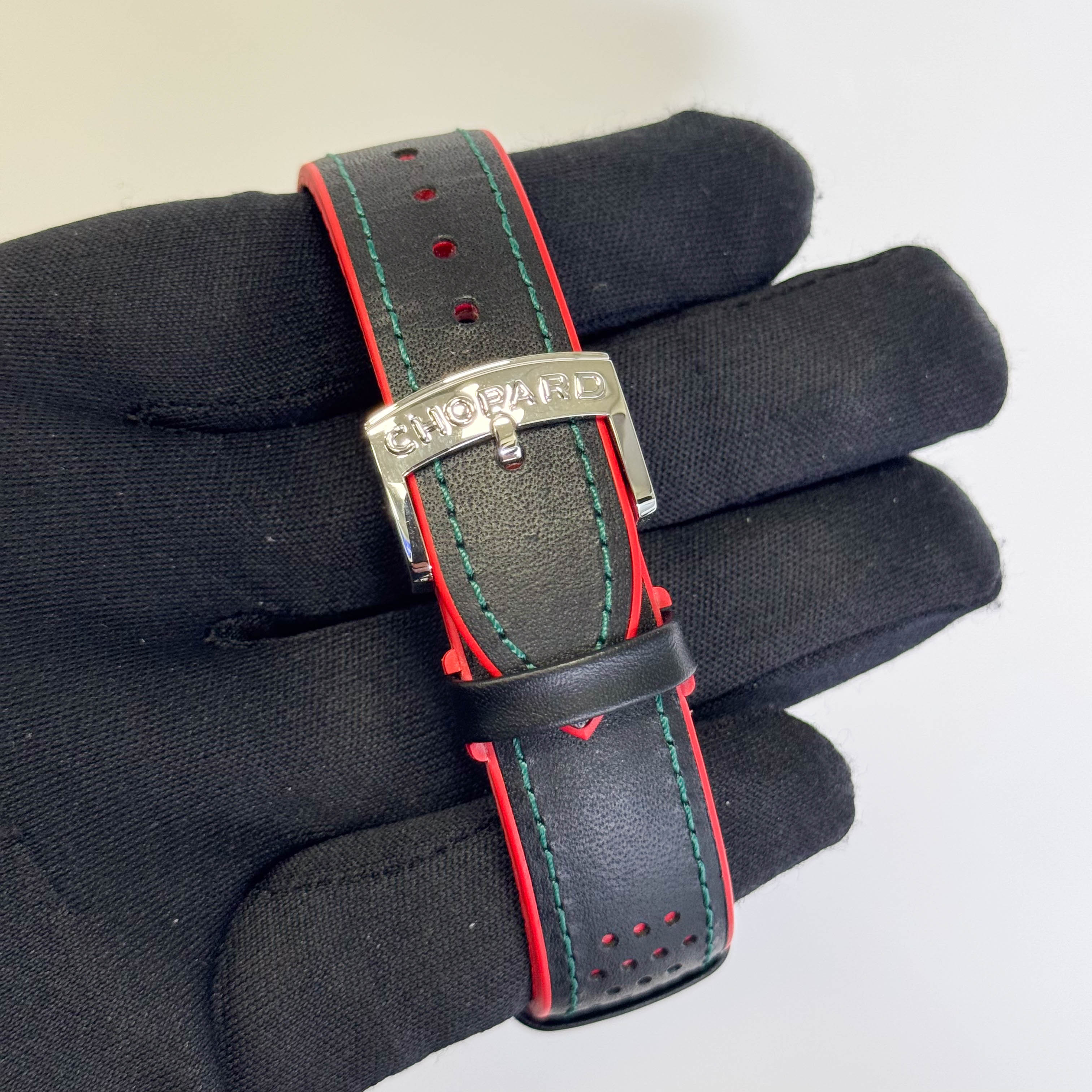 Chopard Mille Miglia Racing Stripes Mexico Edition 42mm Silver Dial Watch Ref# 168589-3032