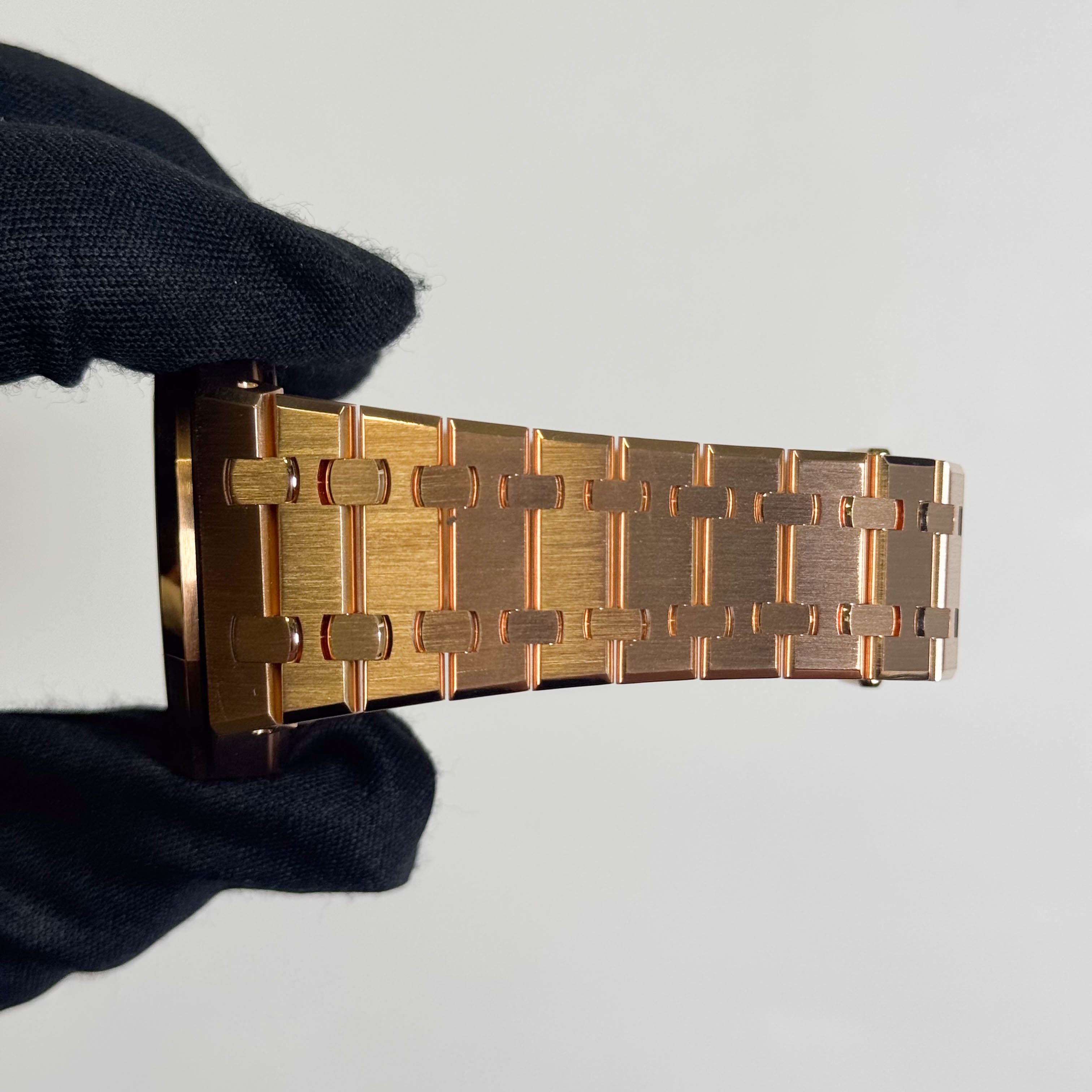 Audemars Piguet Royal Oak 50th Anniversary Rose Gold 41mm Black Stick Dial Watch Ref# 15500OR.OO.1220OR.01 - Happy Jewelers Fine Jewelry Lifetime Warranty