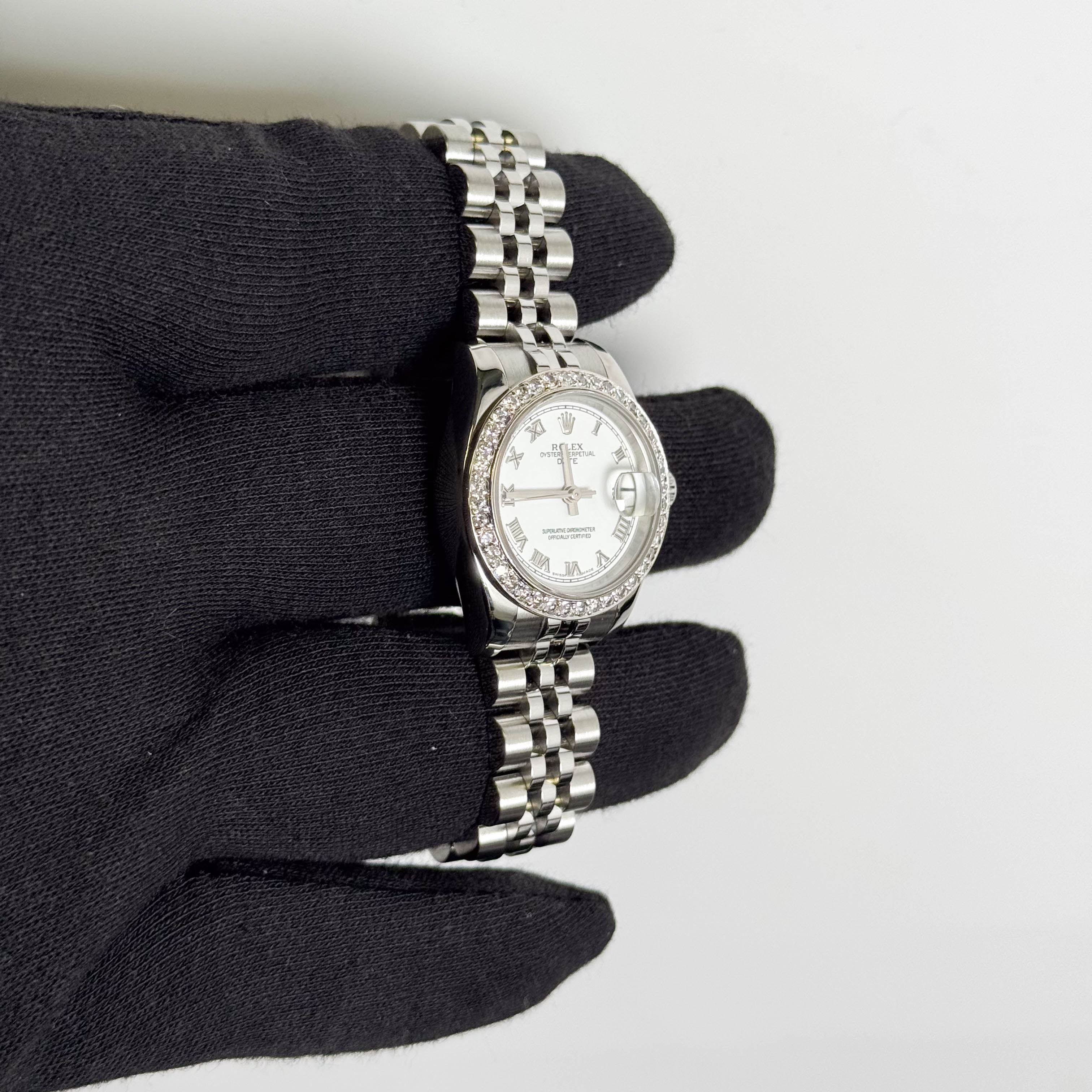 Rolex Datejust Stainless Steel 26mm White Dial Watch Ref# 179160