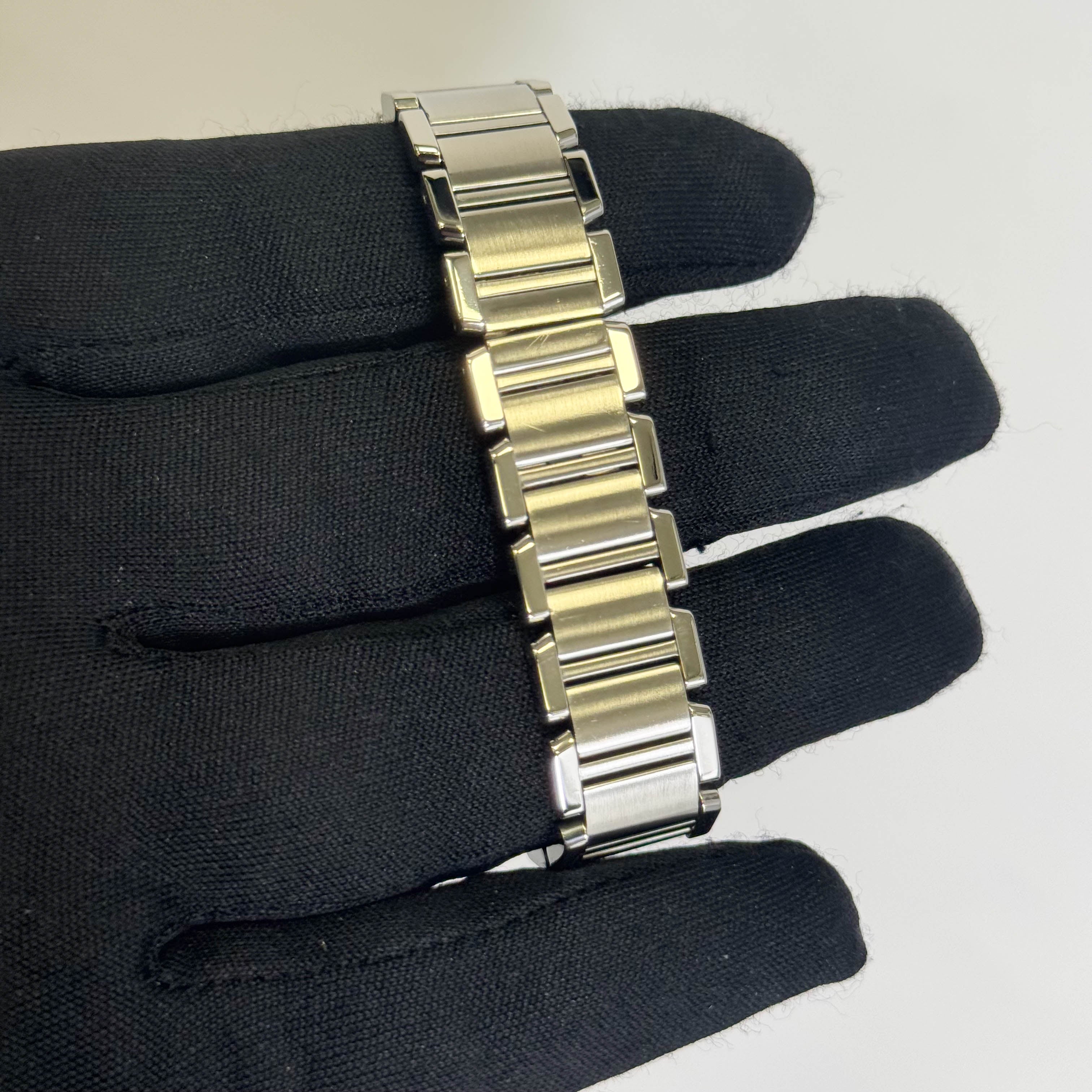Cartier Tank Stainless Steel 20mm Ivory Dial Watch Ref# W51008Q3 - Happy Jewelers Fine Jewelry Lifetime Warranty