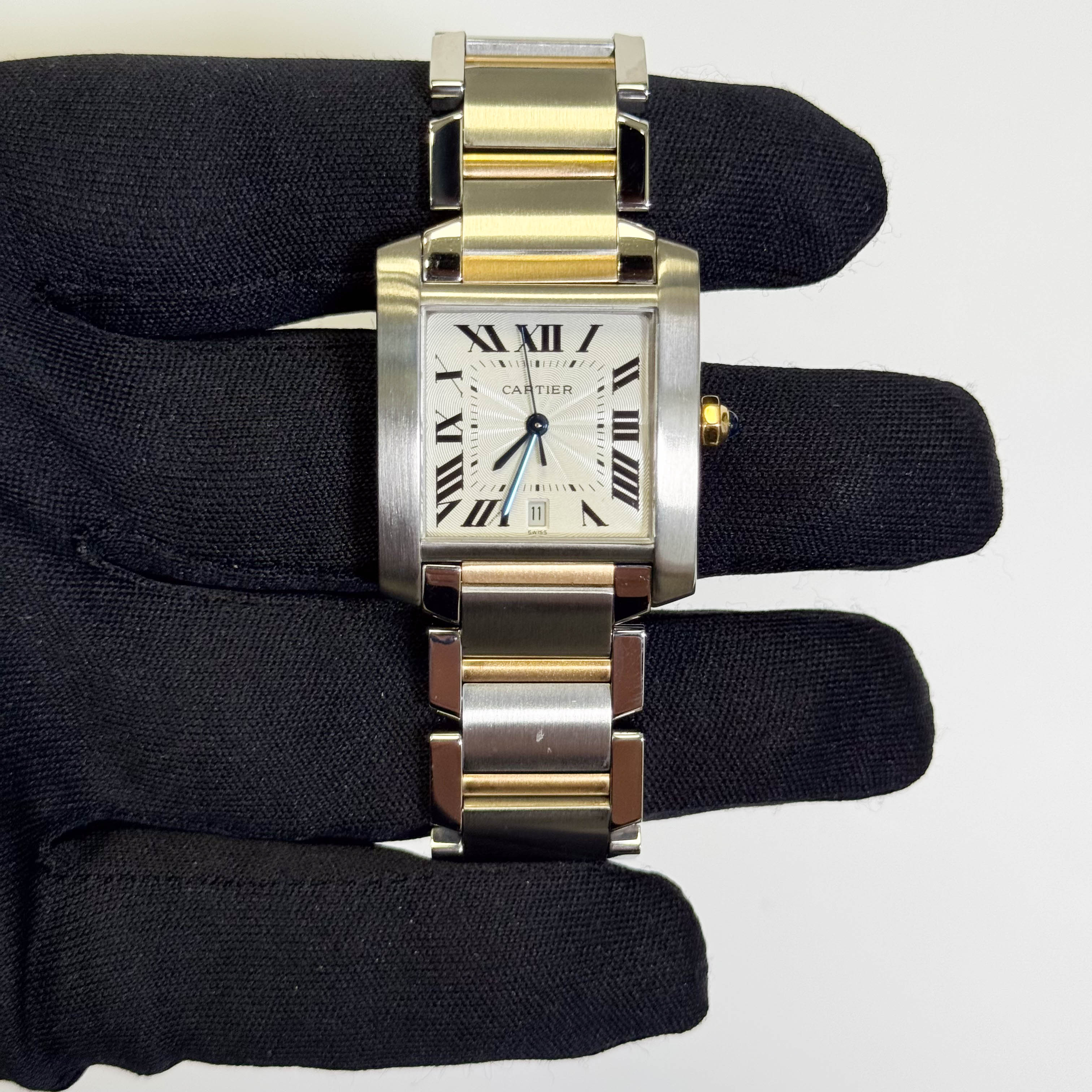 Cartier Tank Francaise 25mm Ivory Dial Ref#W51005Q4 - Happy Jewelers Fine Jewelry Lifetime Warranty