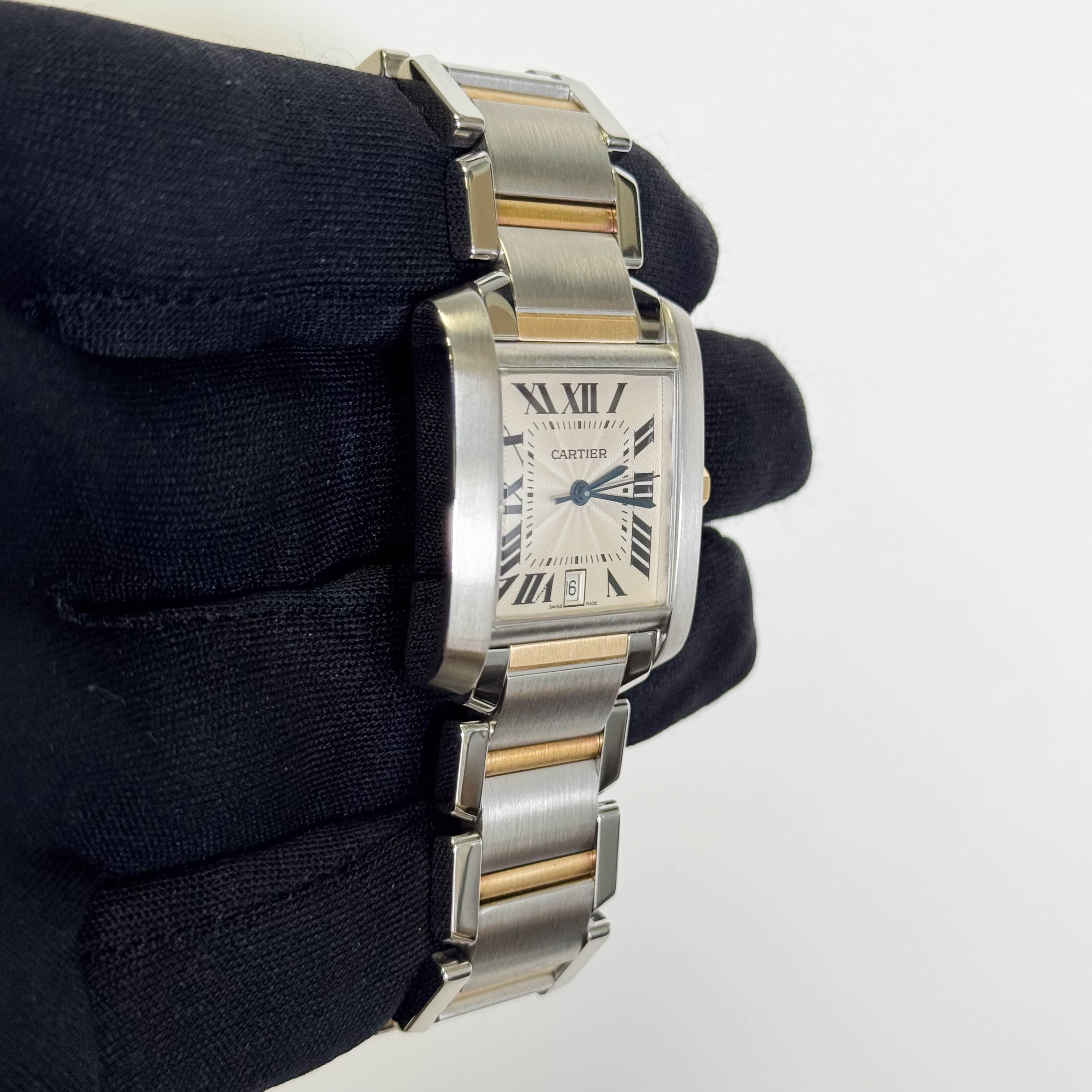 Cartier Tank Francaise 25mm Ivory Dial Ref#W51005Q4