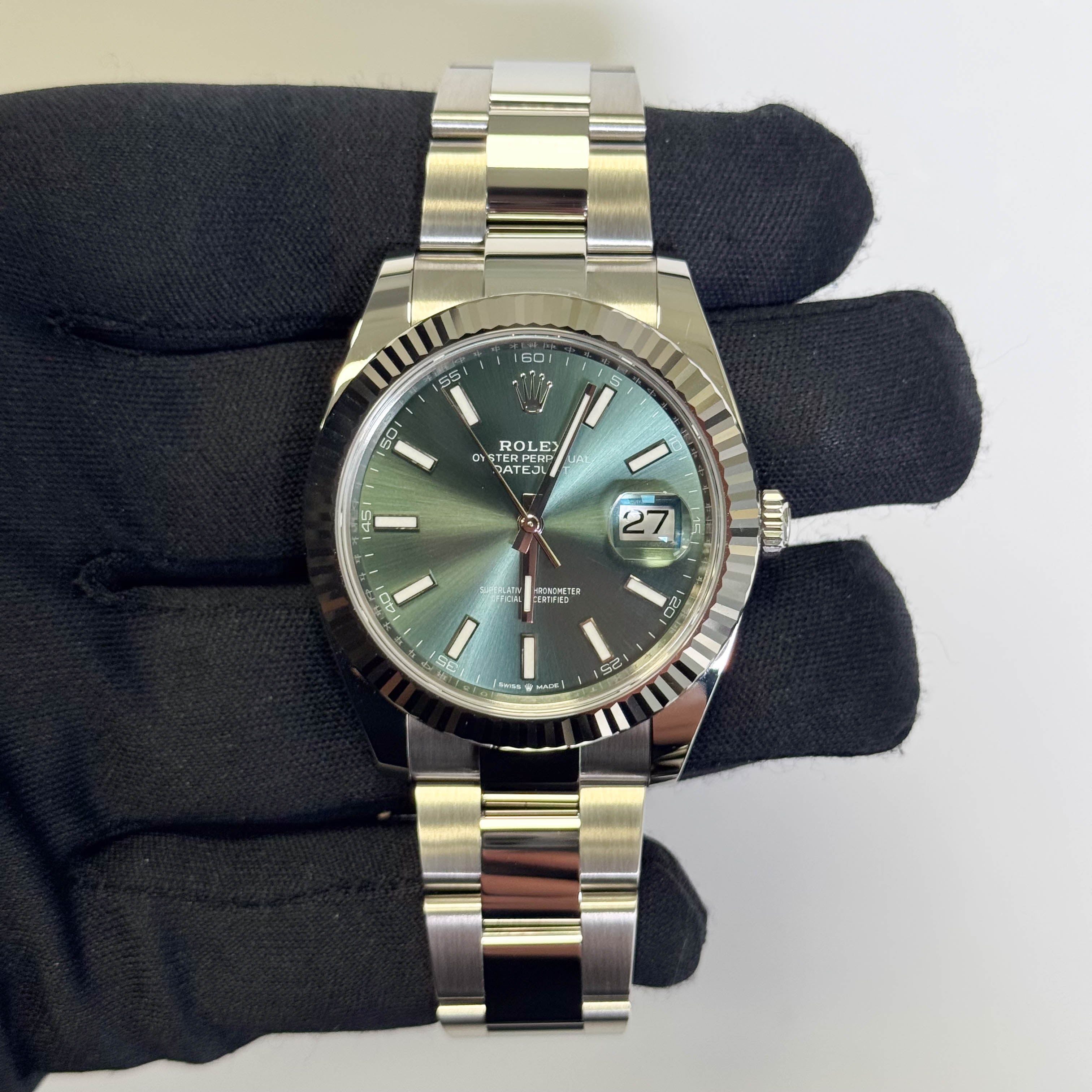 Rolex Datejust 41mm Green Dial Watch Ref# 126334