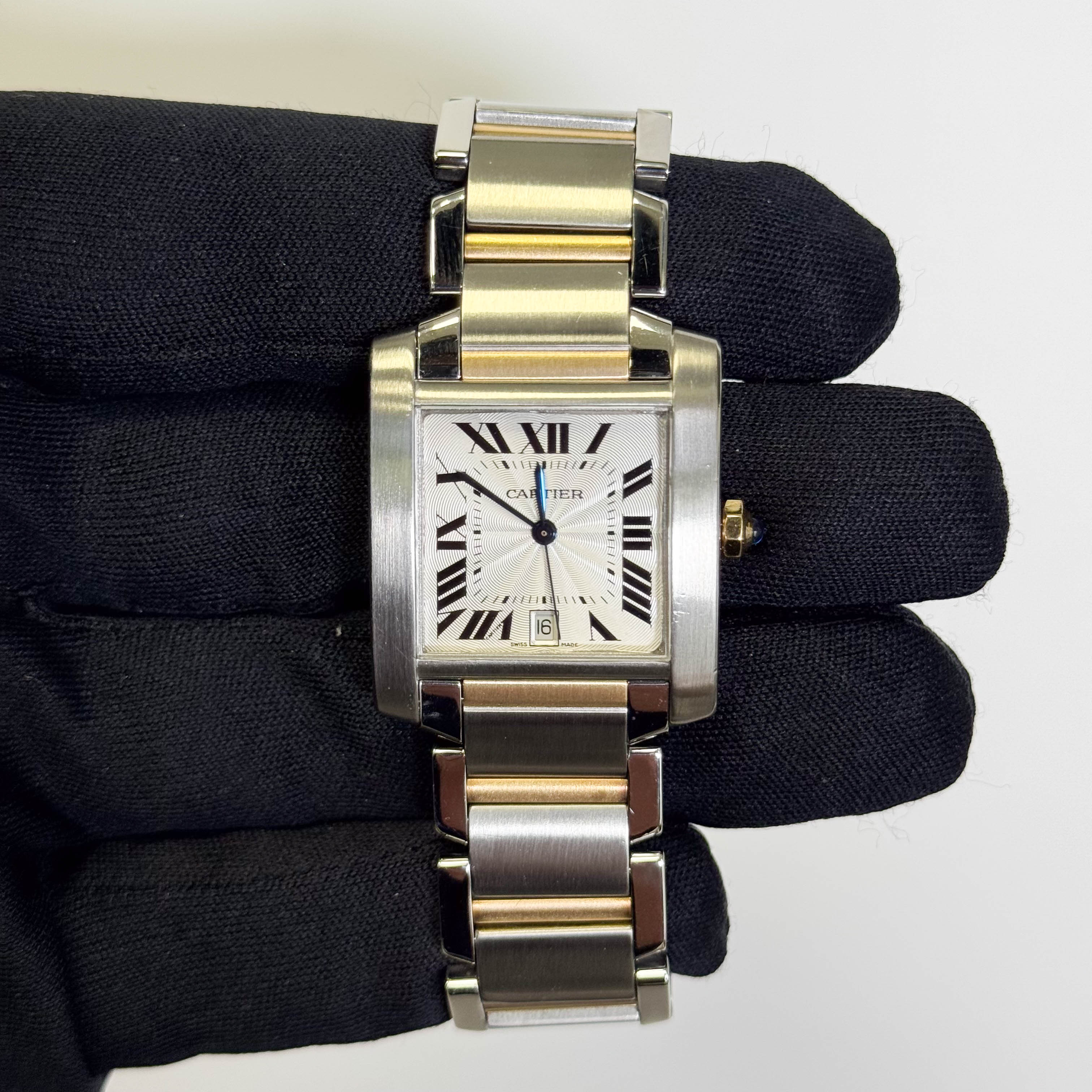 Cartier Tank Francaise 25mm Ivory Dial Ref#W51005Q4