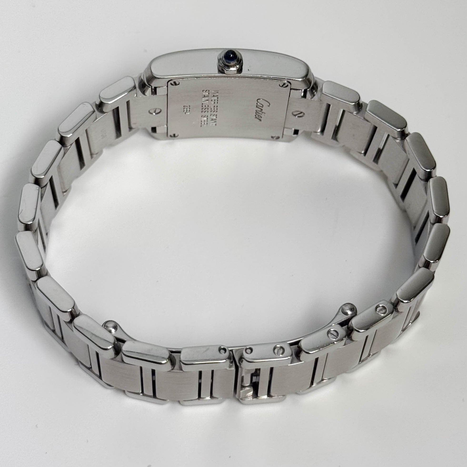 Cartier Tank Stainless Steel 20mm Ivory Dial Watch Ref# W51008Q3 - Happy Jewelers Fine Jewelry Lifetime Warranty