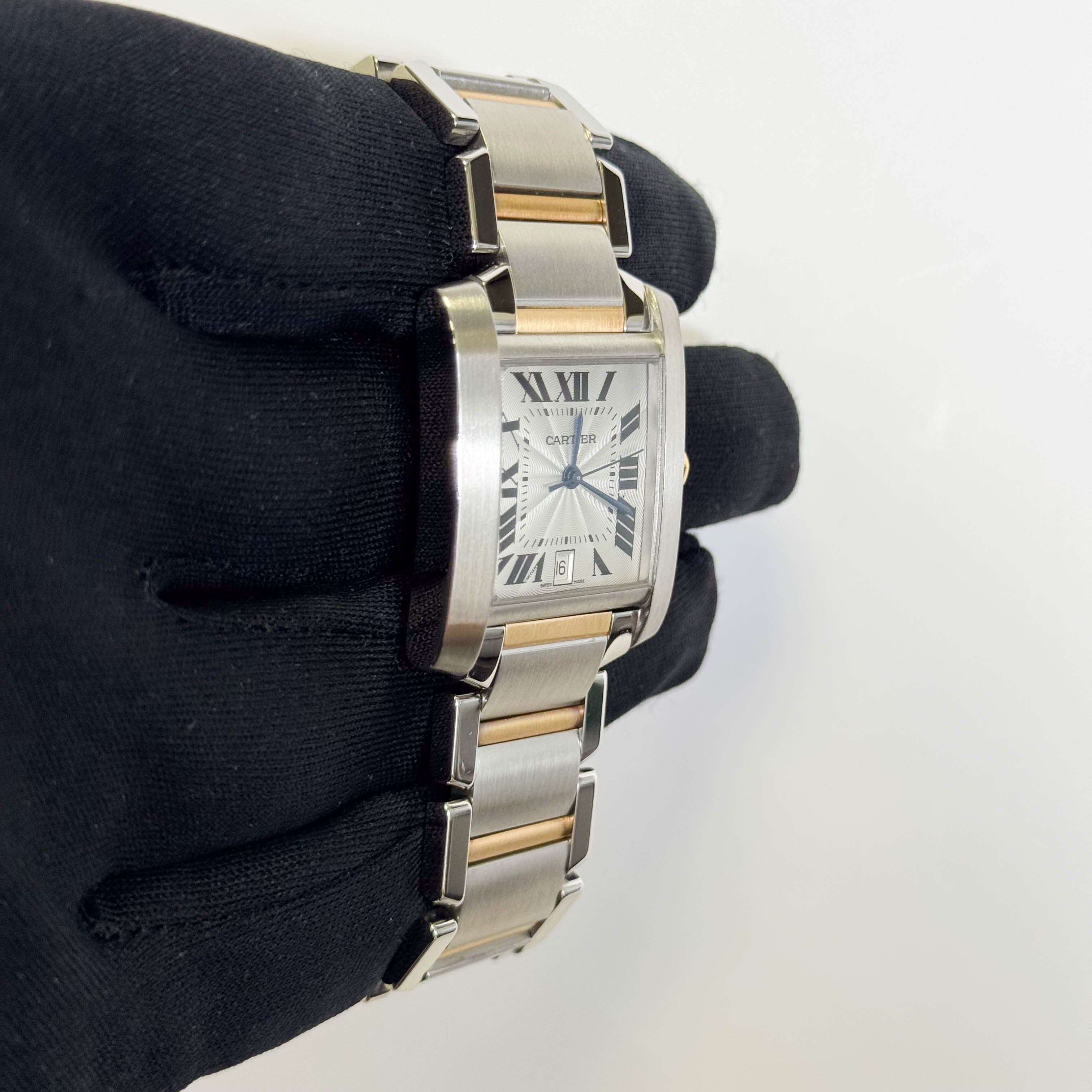 Cartier Tank Francaise 25mm Ivory Dial Ref# W51005Q4 - Happy Jewelers Fine Jewelry Lifetime Warranty