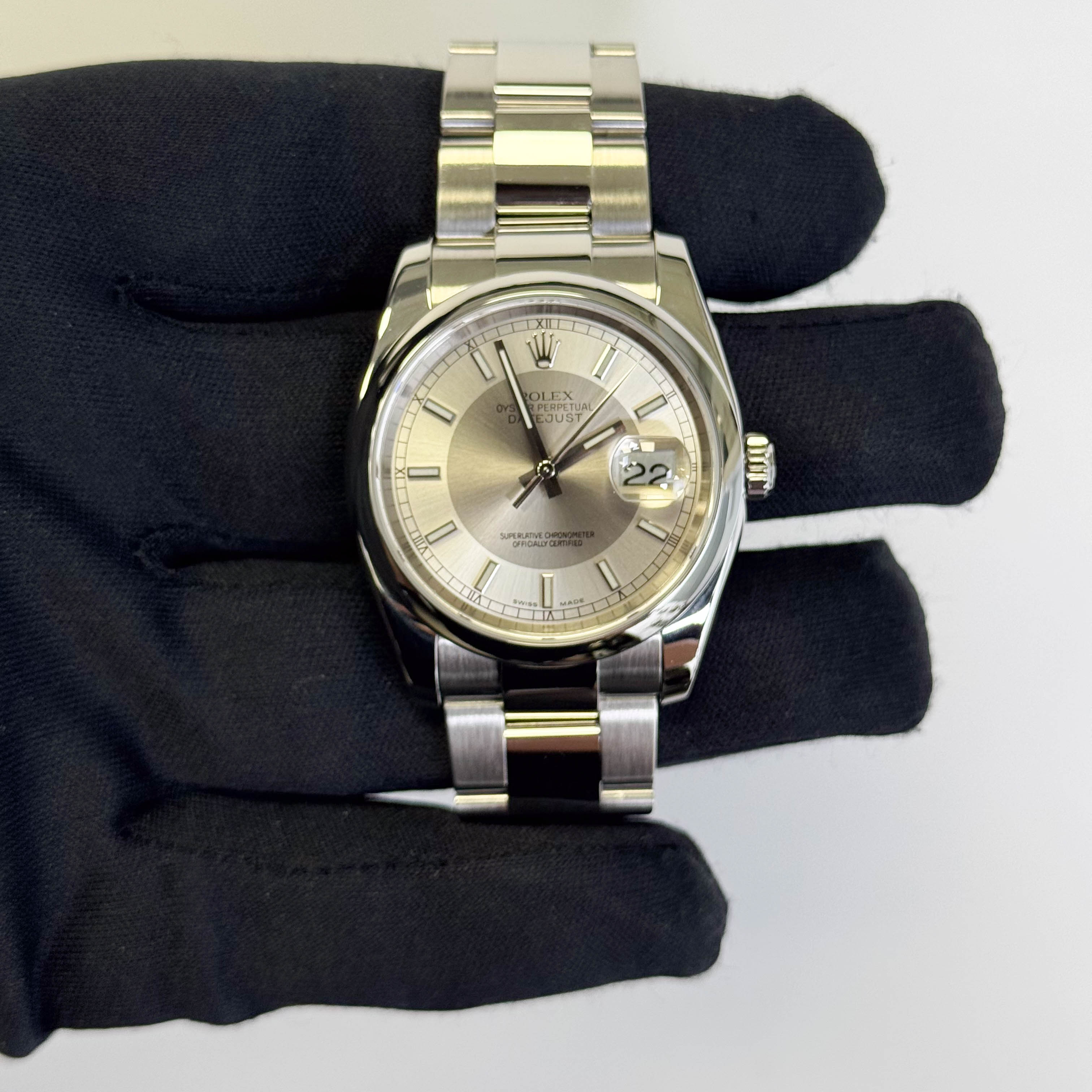 Rolex Datejust 36mm Silver Dial Watch Ref# 116200