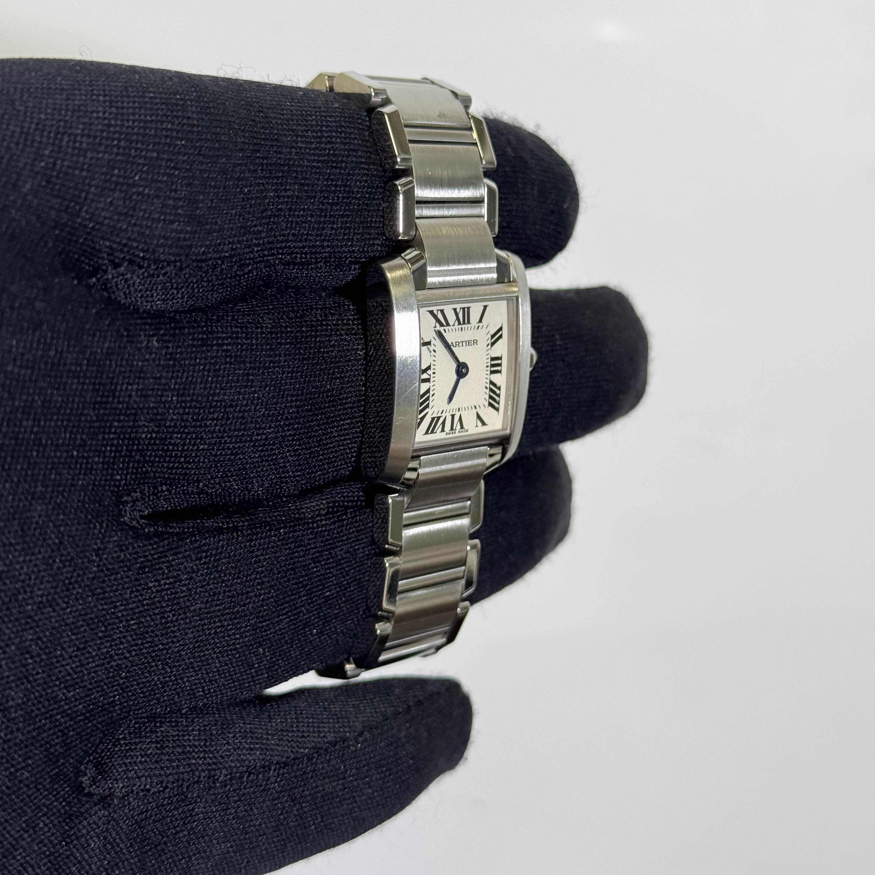 Cartier Tank Stainless Steel 20mm Ivory Dial Watch Ref# W51008Q3 - Happy Jewelers Fine Jewelry Lifetime Warranty