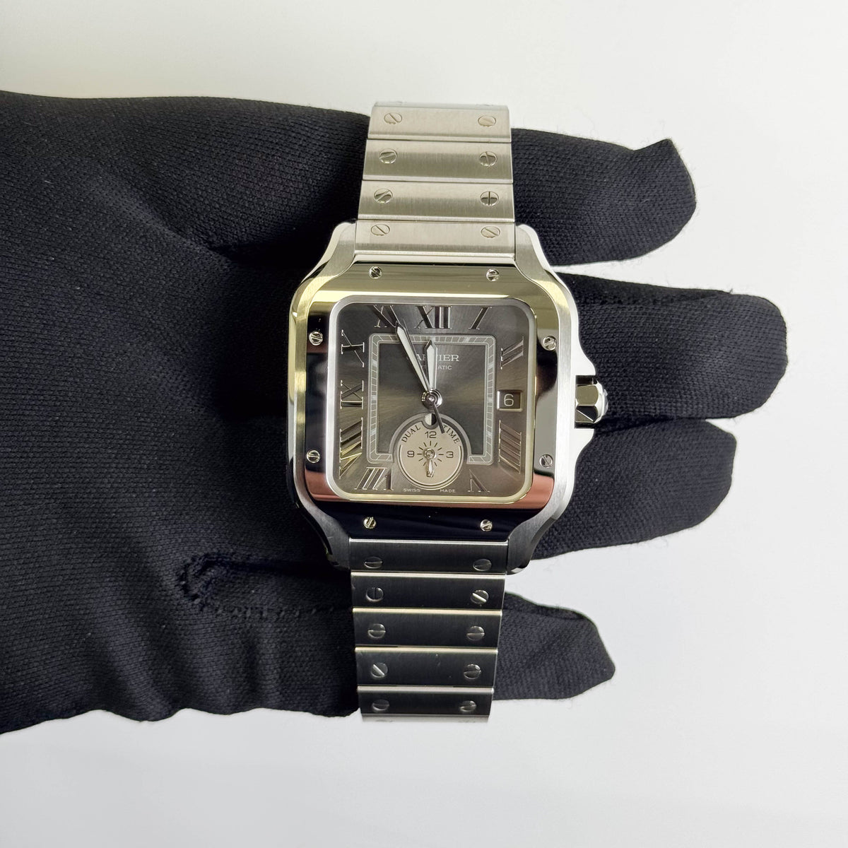 Cartier Santos 40mm Grey Dial Watch Ref# WSSA0076