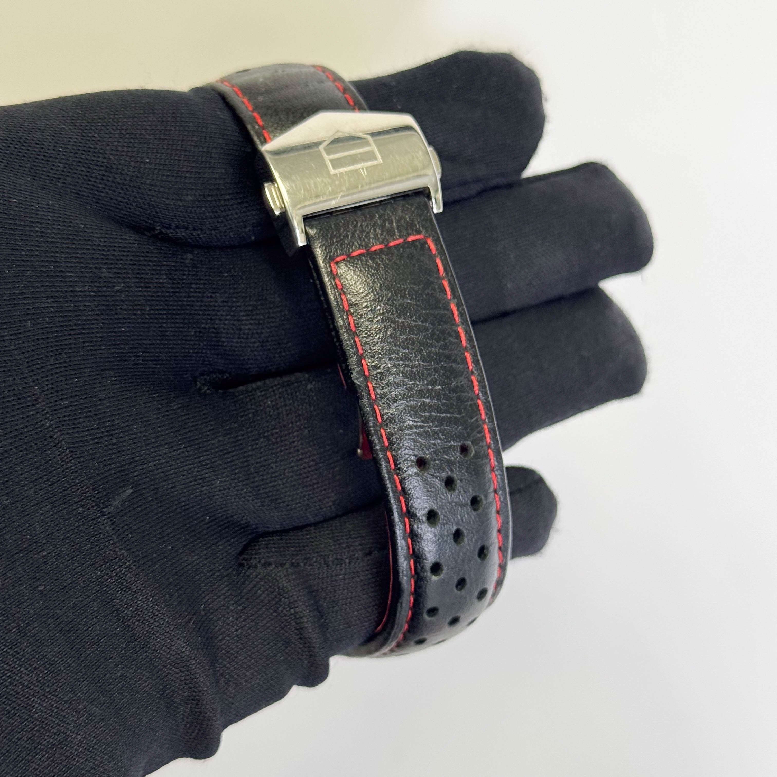 Tag Heuer Carrera 41mm Black Dial Watch Ref# CV201AS.FC6429