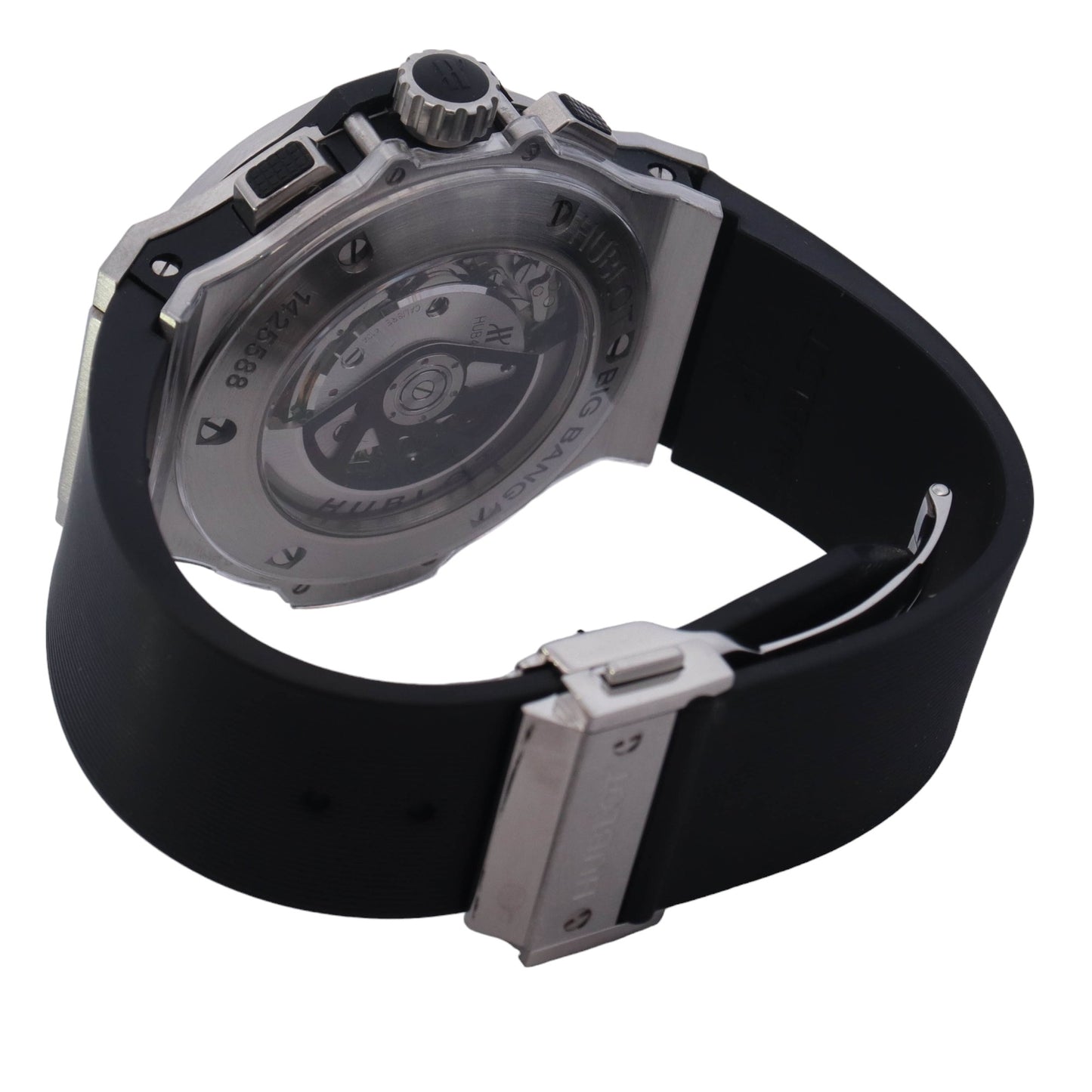 Hublot Big Bang Stainless Steel 44mm Black Chrono Dial Watch Reference #: 301.SX.1170.RX - Happy Jewelers Fine Jewelry Lifetime Warranty