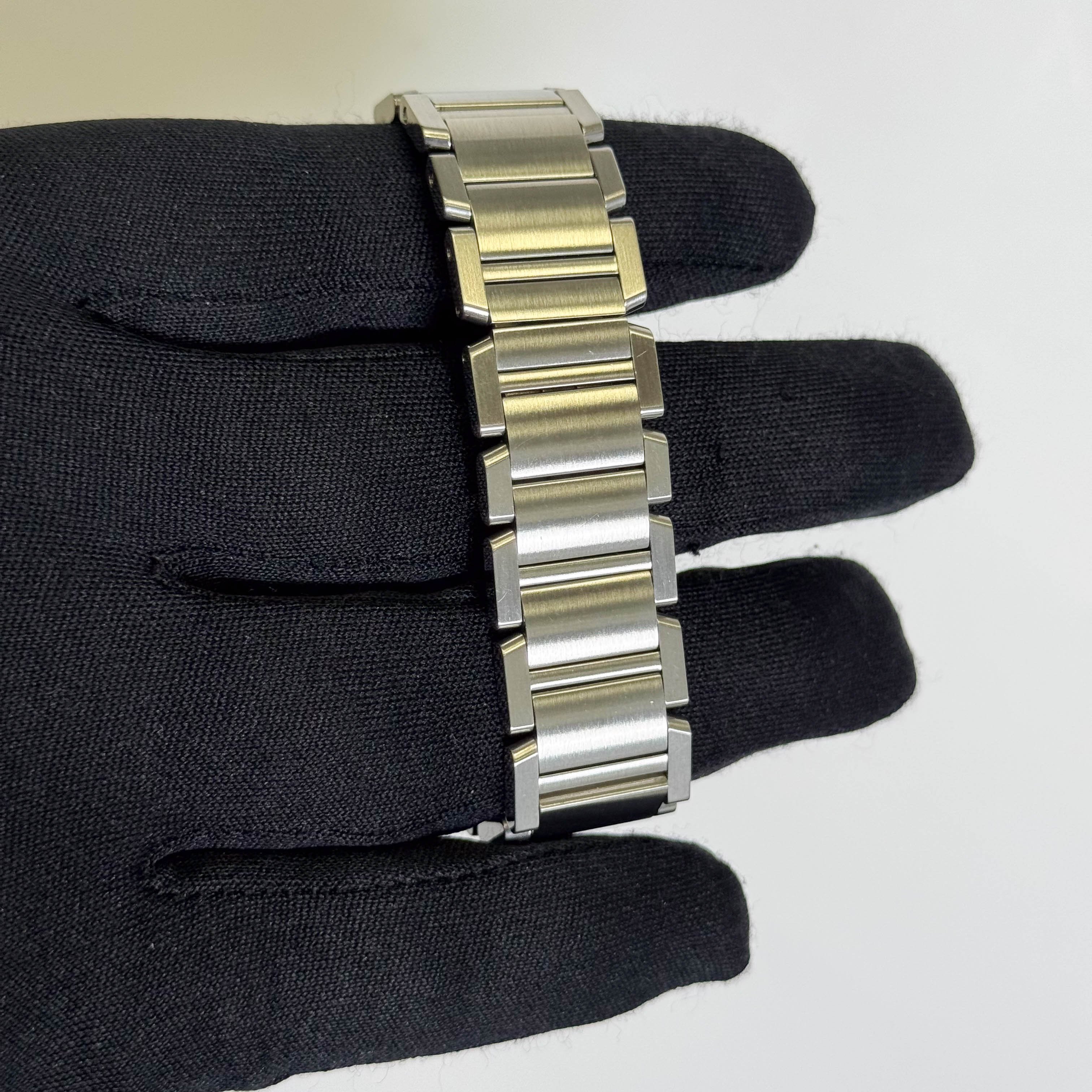 Cartier Tank Stainless Steel 25mm White/Ivory Dial Watch Ref# W51011Q3 - Happy Jewelers Fine Jewelry Lifetime Warranty
