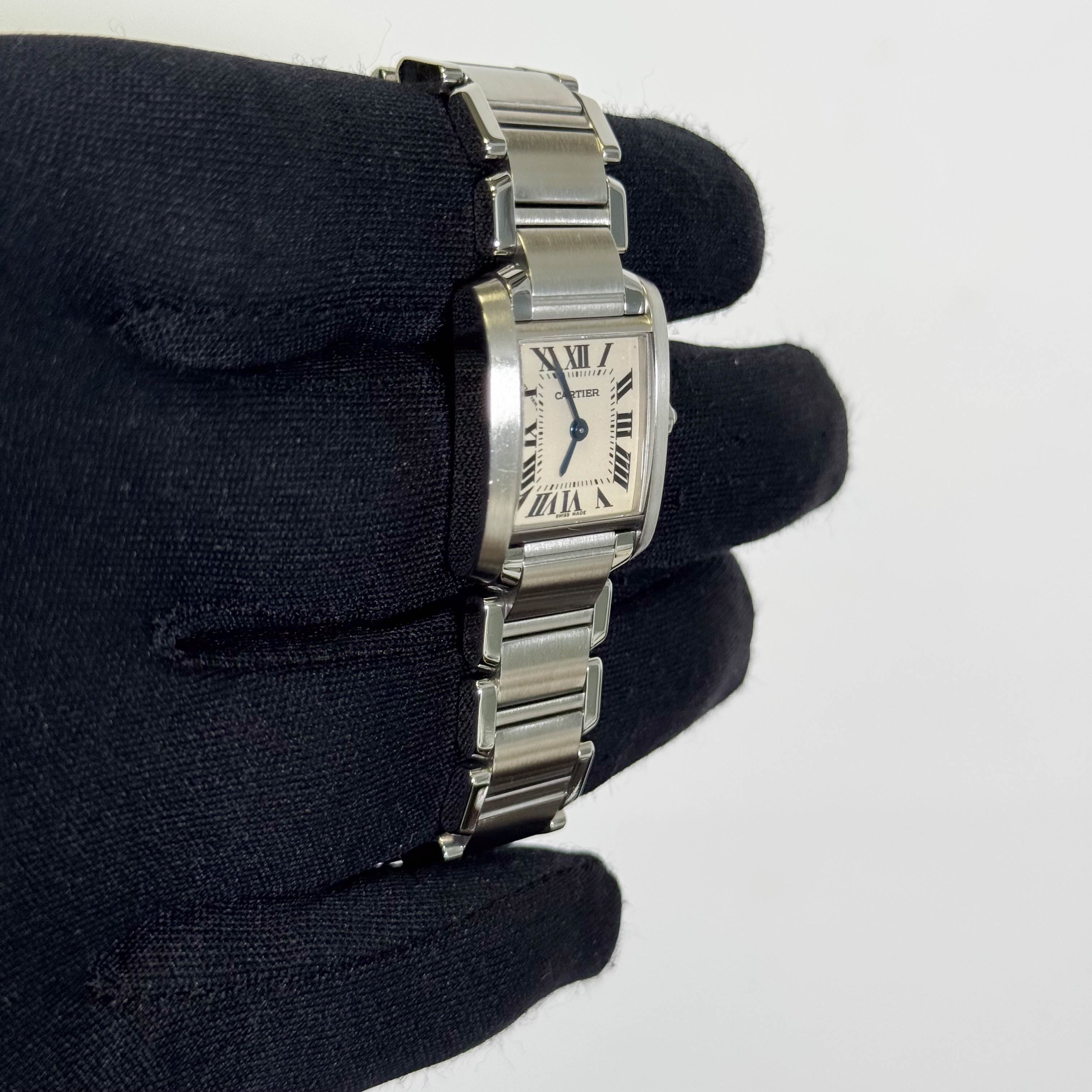 Cartier Tank Stainless Steel 20mm Ivory Dial Watch Ref# W51008Q3 - Happy Jewelers Fine Jewelry Lifetime Warranty