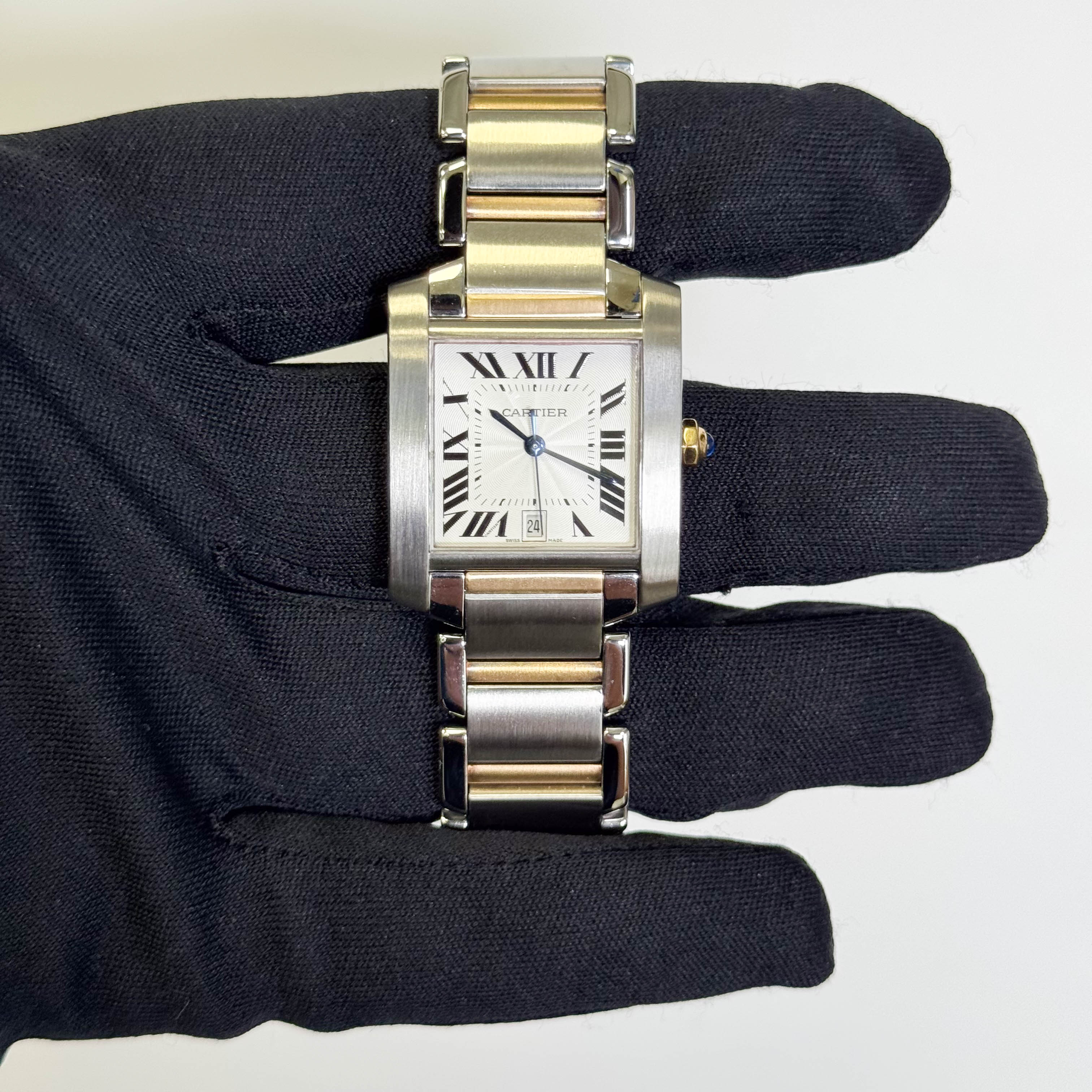 Cartier Tank Francaise 25mm Ivory Dial Ref#W51005Q4
