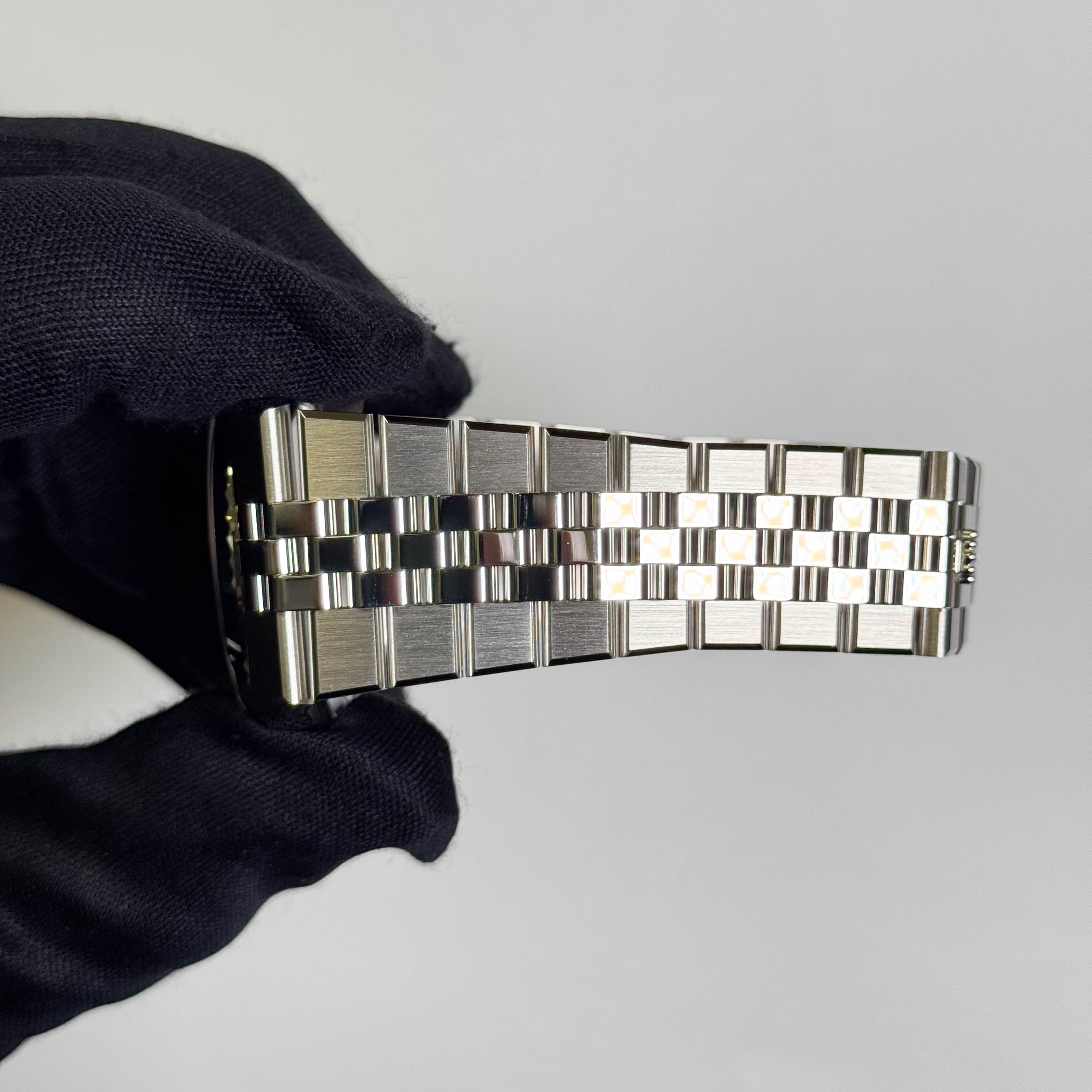 Rolex Land-Dweller Platinum 40mm Ice Blue Honeycomb Dial Watch Ref# 127336 - Happy Jewelers Fine Jewelry Lifetime Warranty