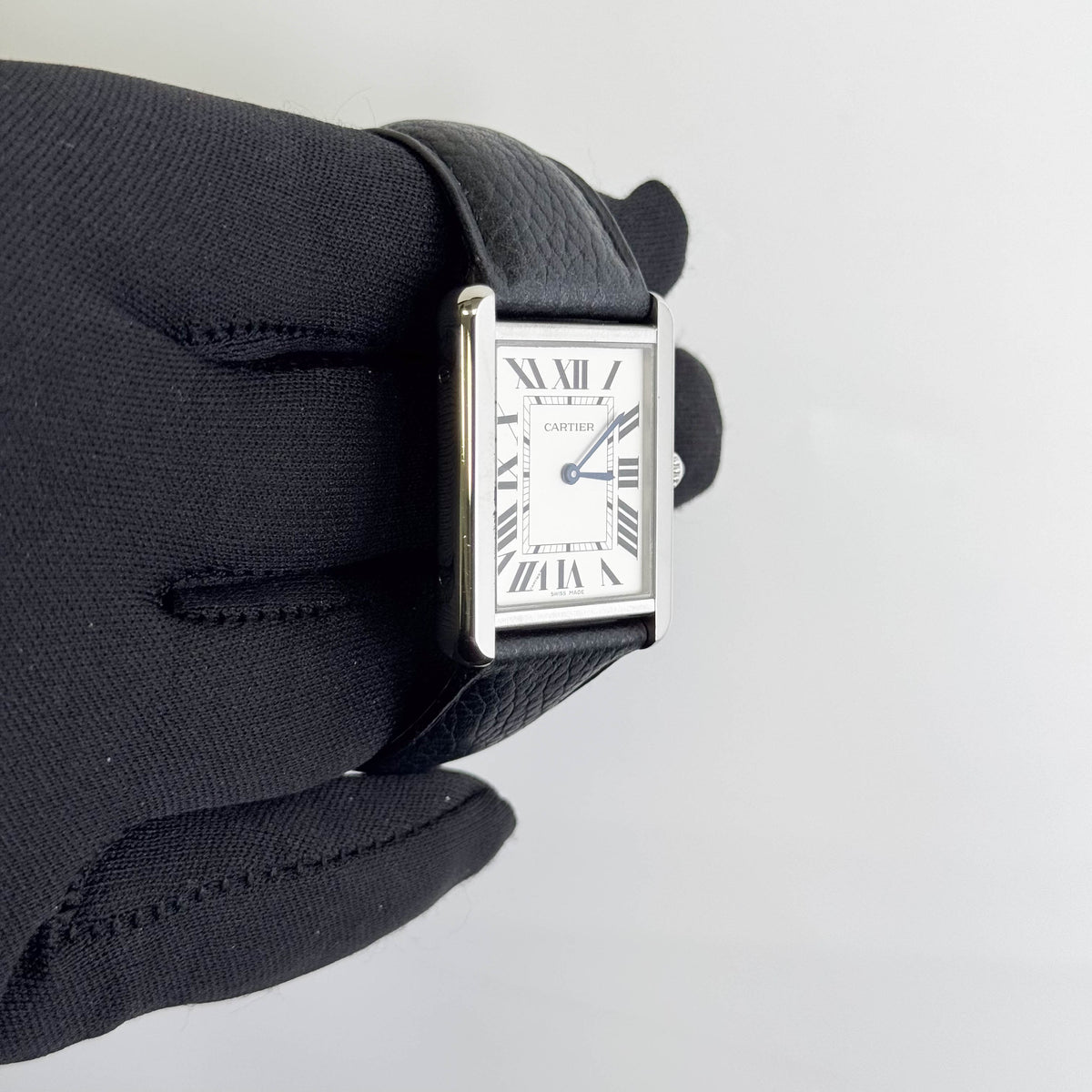 Cartier Tank 34.8mm x 27.4mm Silver Dial Watch Ref# WSTA0028