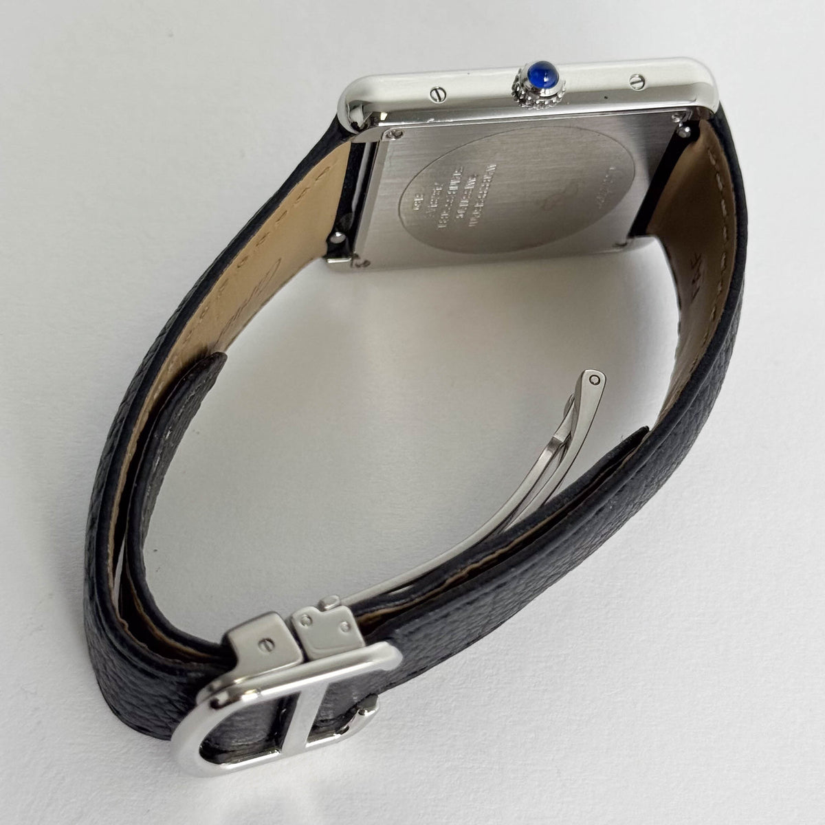 Cartier Tank 34.8mm x 27.4mm Silver Dial Watch Ref# WSTA0028