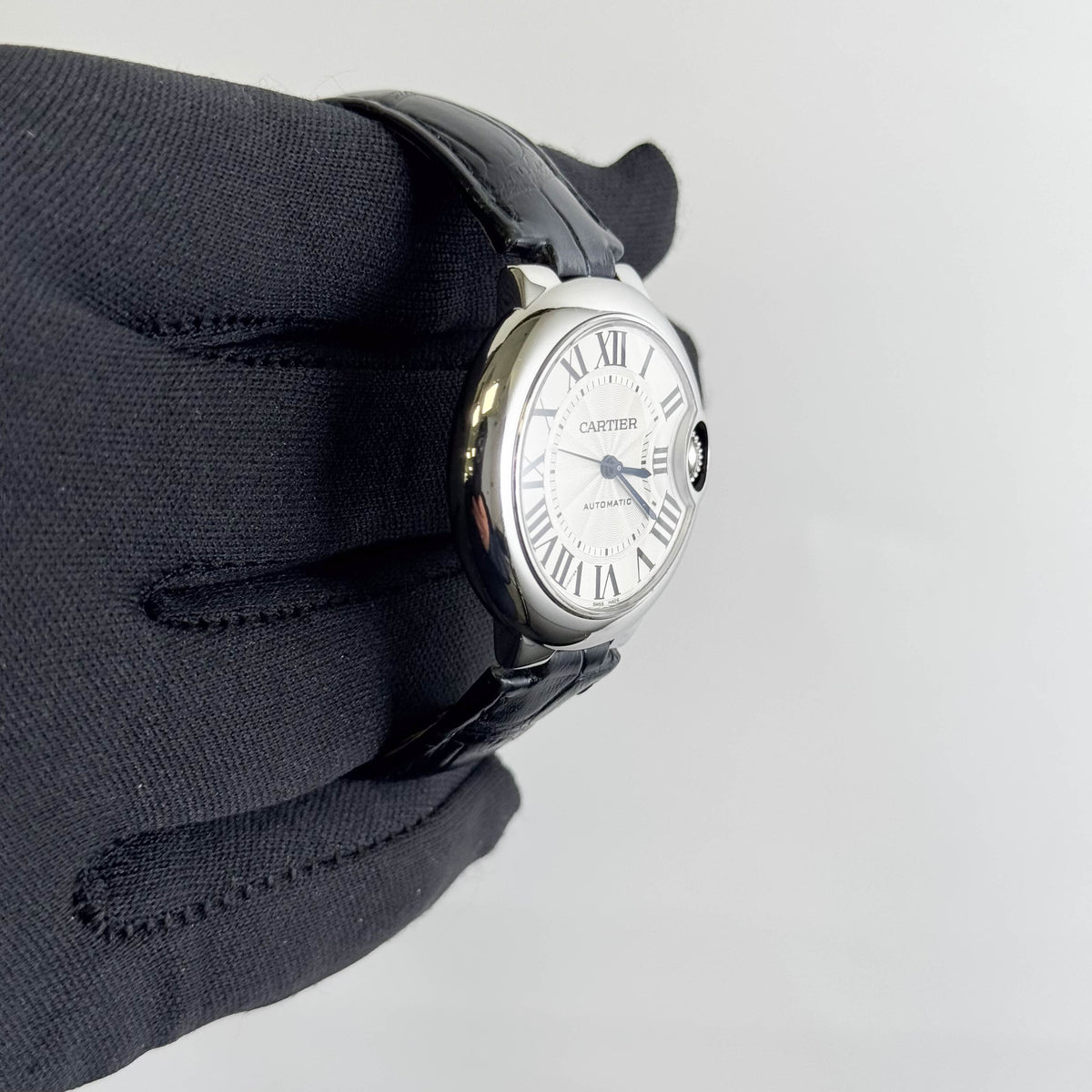 Cartier Ballon Bleu Steel 33mm Silver Dial Watch Ref# W6920085