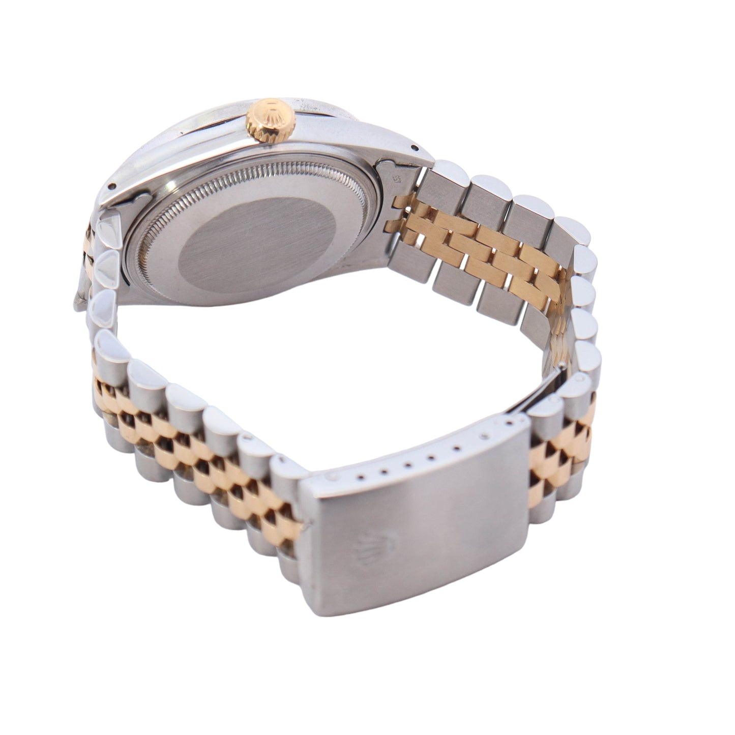 Rolex Datejust Two Tone Steel & Yellow Gold Champagne Stick Dial Watch Reference #: 16013 - Happy Jewelers Fine Jewelry Lifetime Warranty