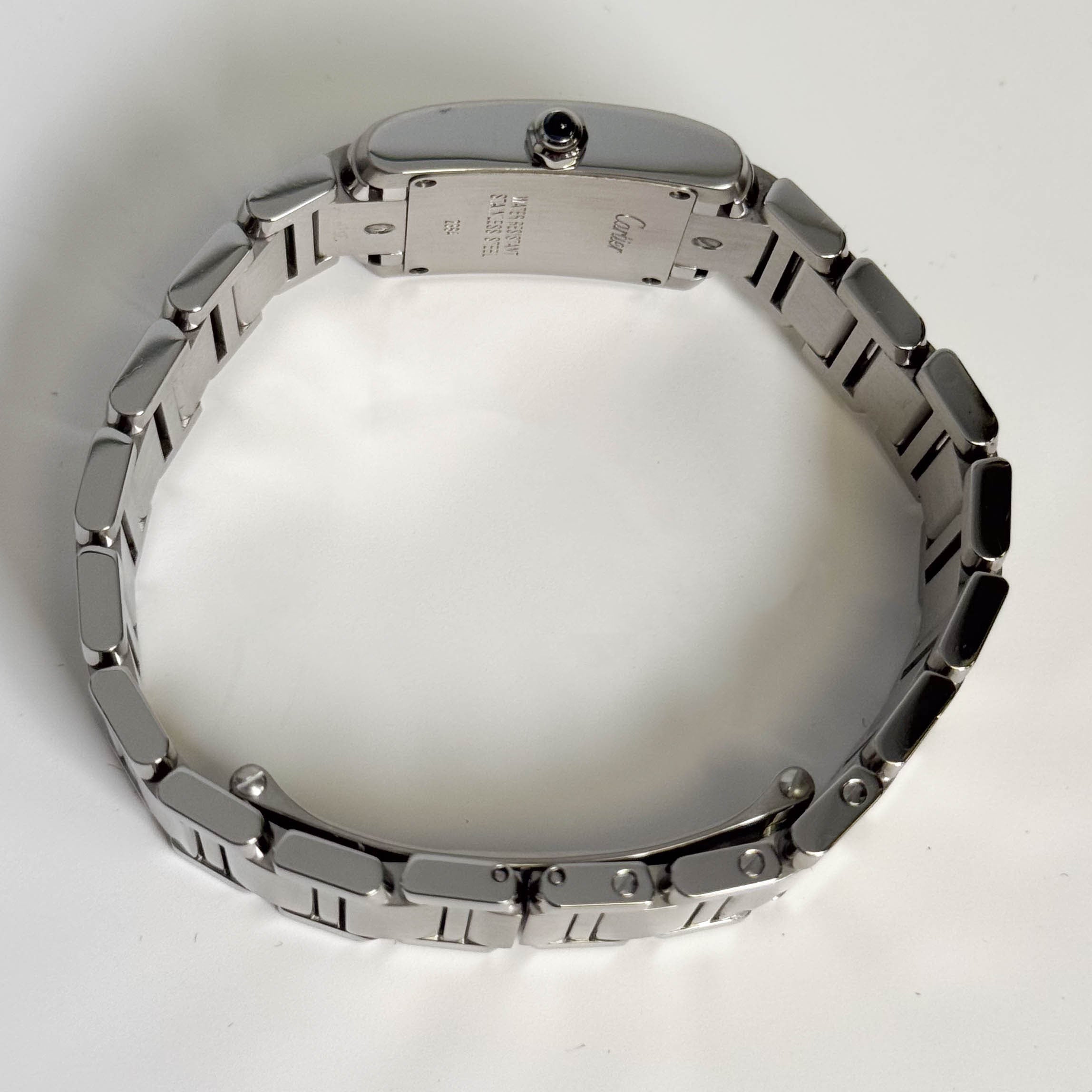 Cartier Tank Stainless Steel 20mm Ivory Dial Watch Ref# W51008Q3 - Happy Jewelers Fine Jewelry Lifetime Warranty