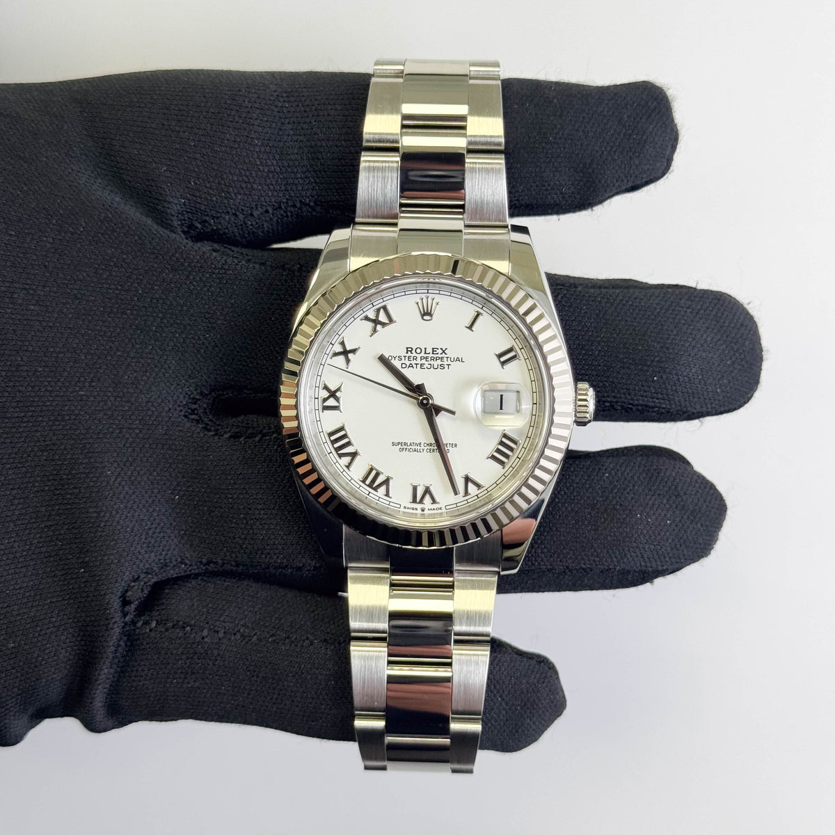 Rolex Datejust 41mm White Dial Watch Ref# 126334