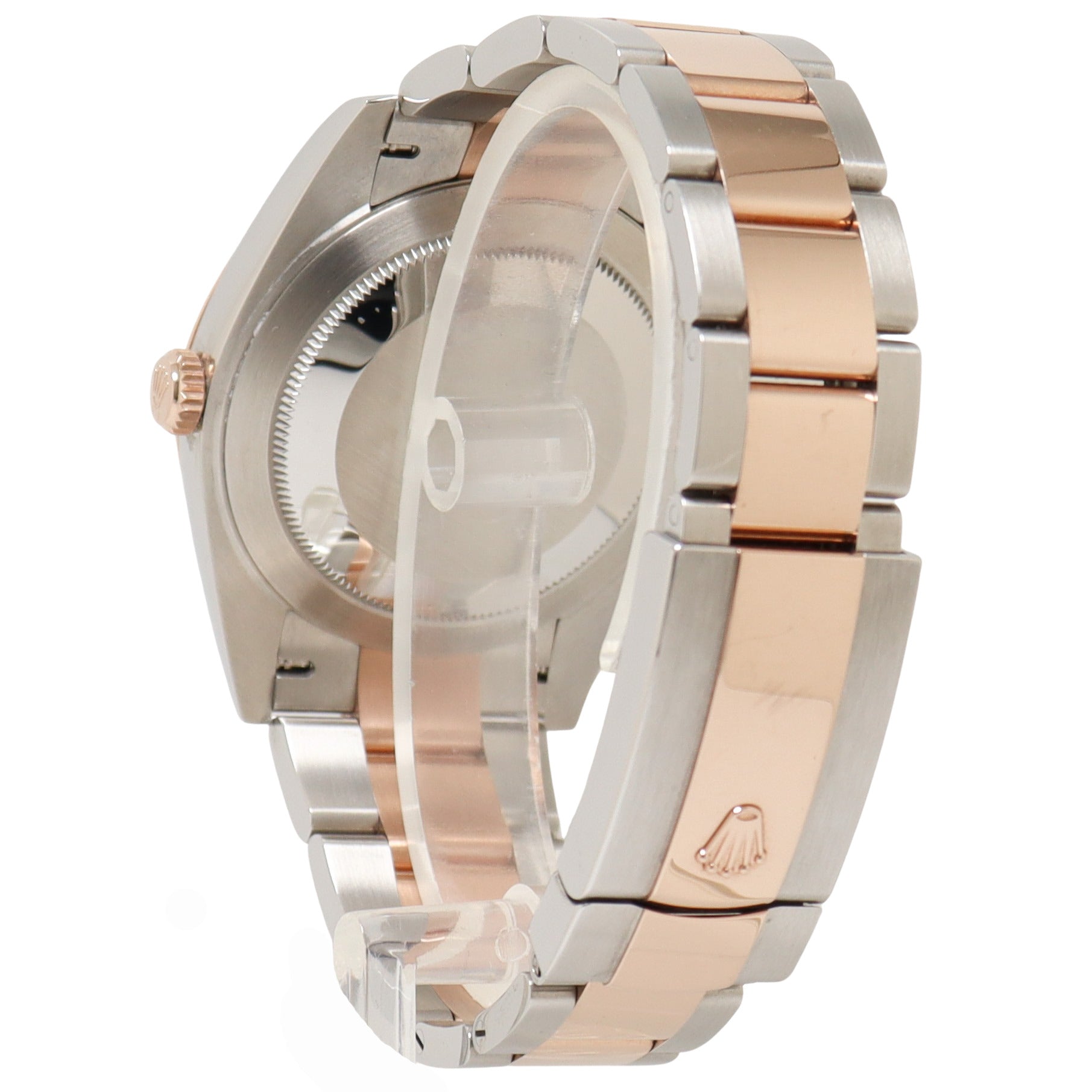 Rolex Datejust Two-Tone 41mm Stainless Steel Rose Gold Slate Roman Dial Watch Reference #: 126331 - Happy Jewelers Fine Jewelry Lifetime Warranty