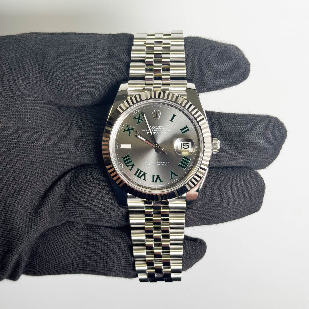 Rolex Datejust 41mm Wimbledon Dial Watch Ref# 126334