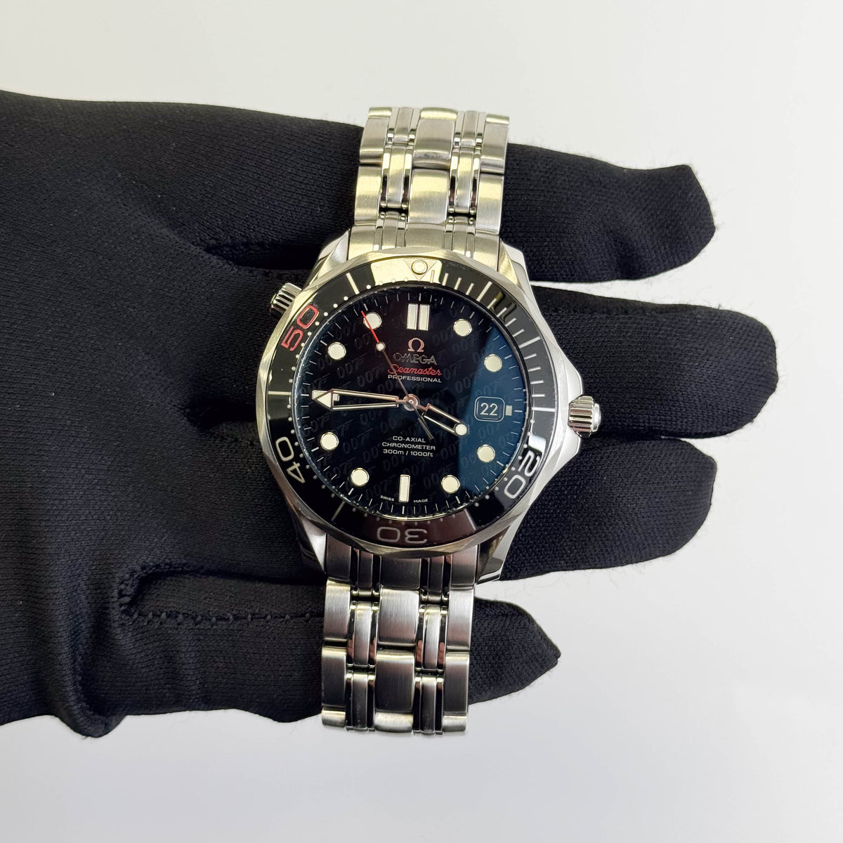 Omega Seamaster Diver 300m "007 Edition" Black 007 Dial Watch Ref# 212.30.41.20.01.005
