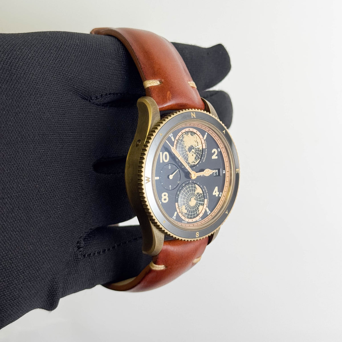 Montblanc 1858 Geosphere Limited Edition Bronze 42mm Black Dial Watch Ref# 119347