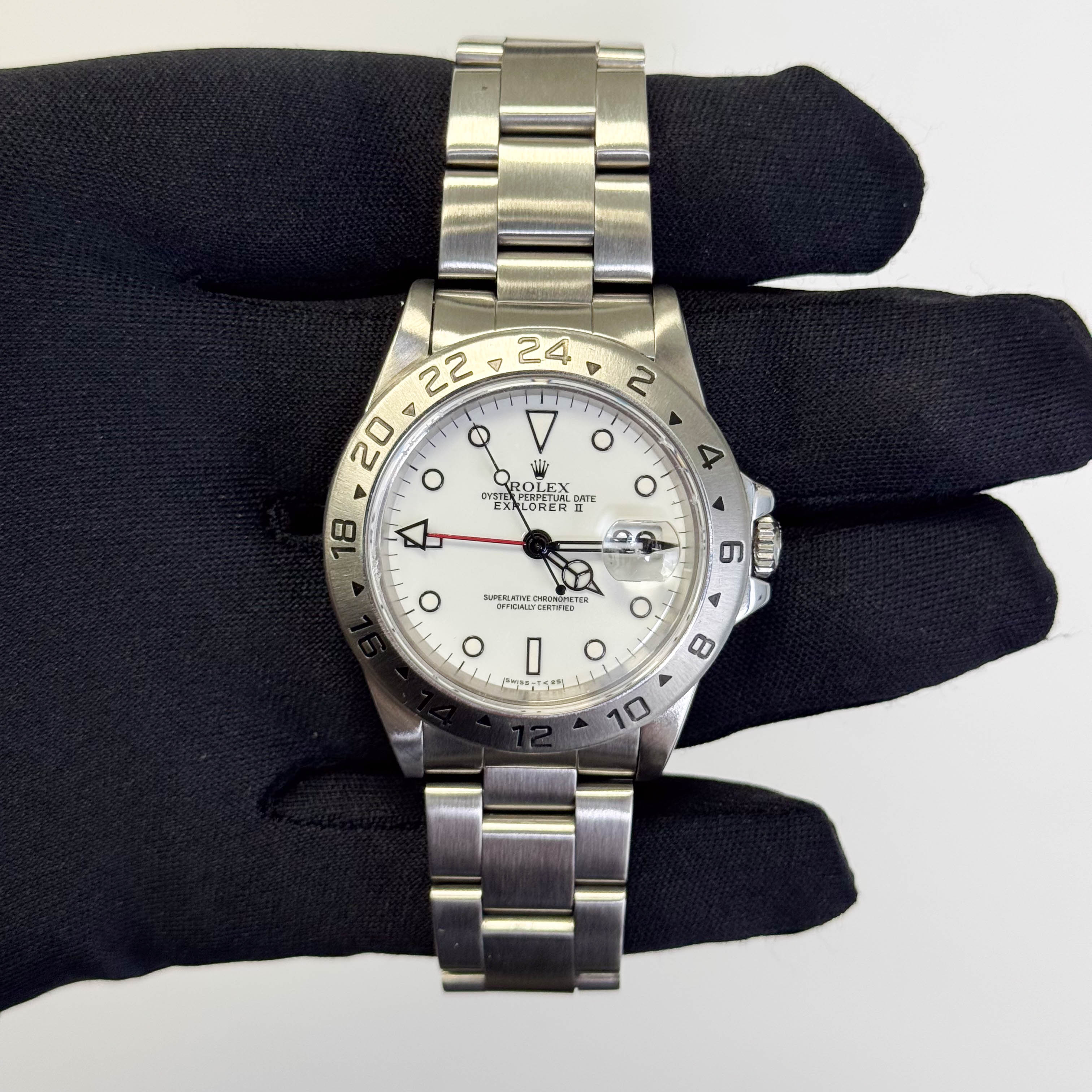 Rolex Explorer II 40mm White Dial Watch Ref# 16570 - Happy Jewelers Fine Jewelry Lifetime Warranty